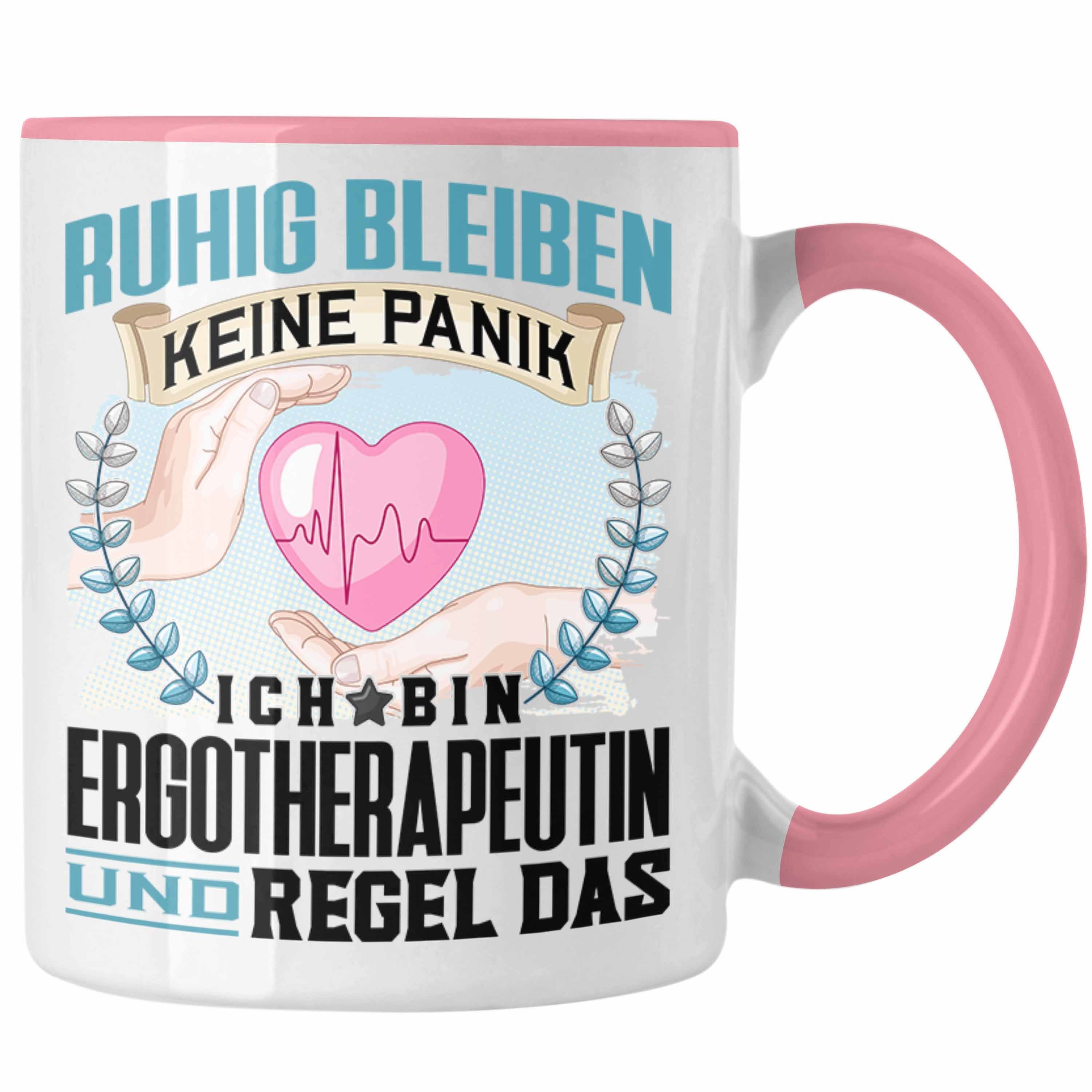 Trendation Tasse Trendation - Lustiger Ergotherapeutin Spruch Tasse Rosa Männer Ruh Geschenk