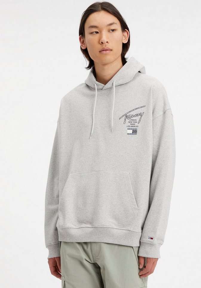 Tommy Jeans Kapuzensweatshirt TJM OVZ AOP BACK HOODIE mit Logodruck auf dem  Rücken