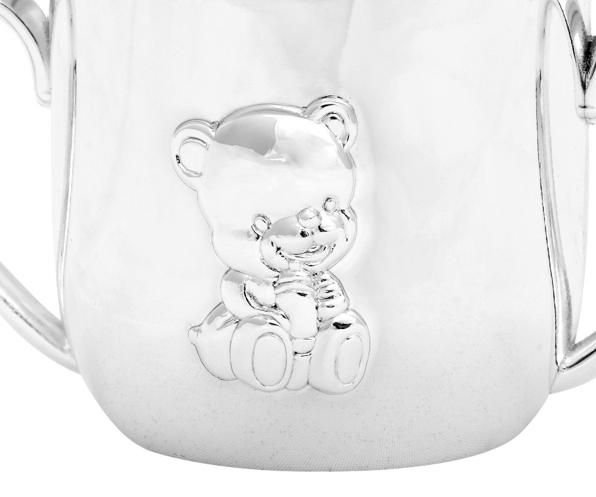 Brillibrum Schnabelbecher Schnabelbecher Baby versilbert Trinklernbecher Kleinkinder Bärchen