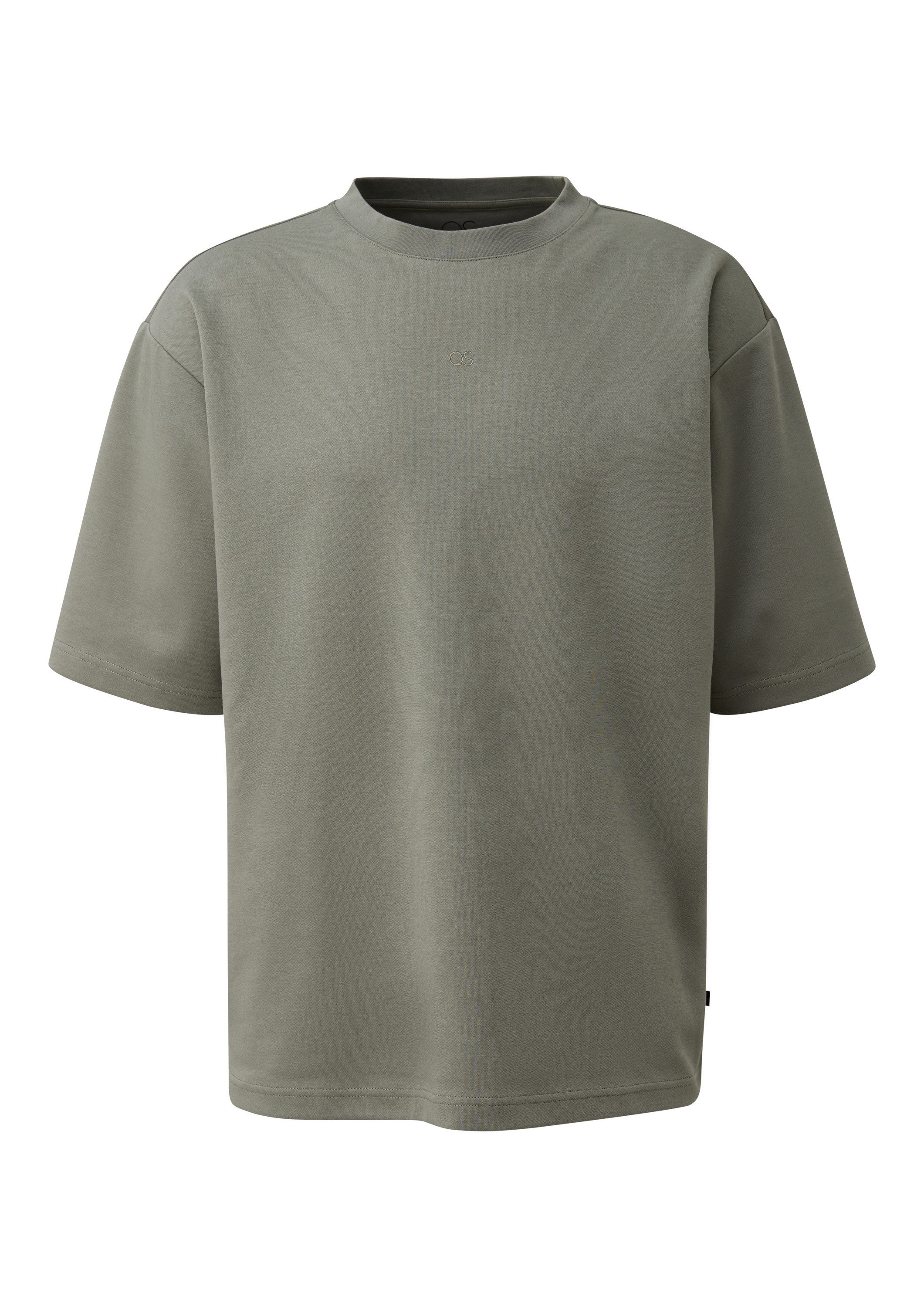 QS Kurzarmshirt T-Shirt Loose Fit T-Shirt mit Logostickerei günstig online kaufen