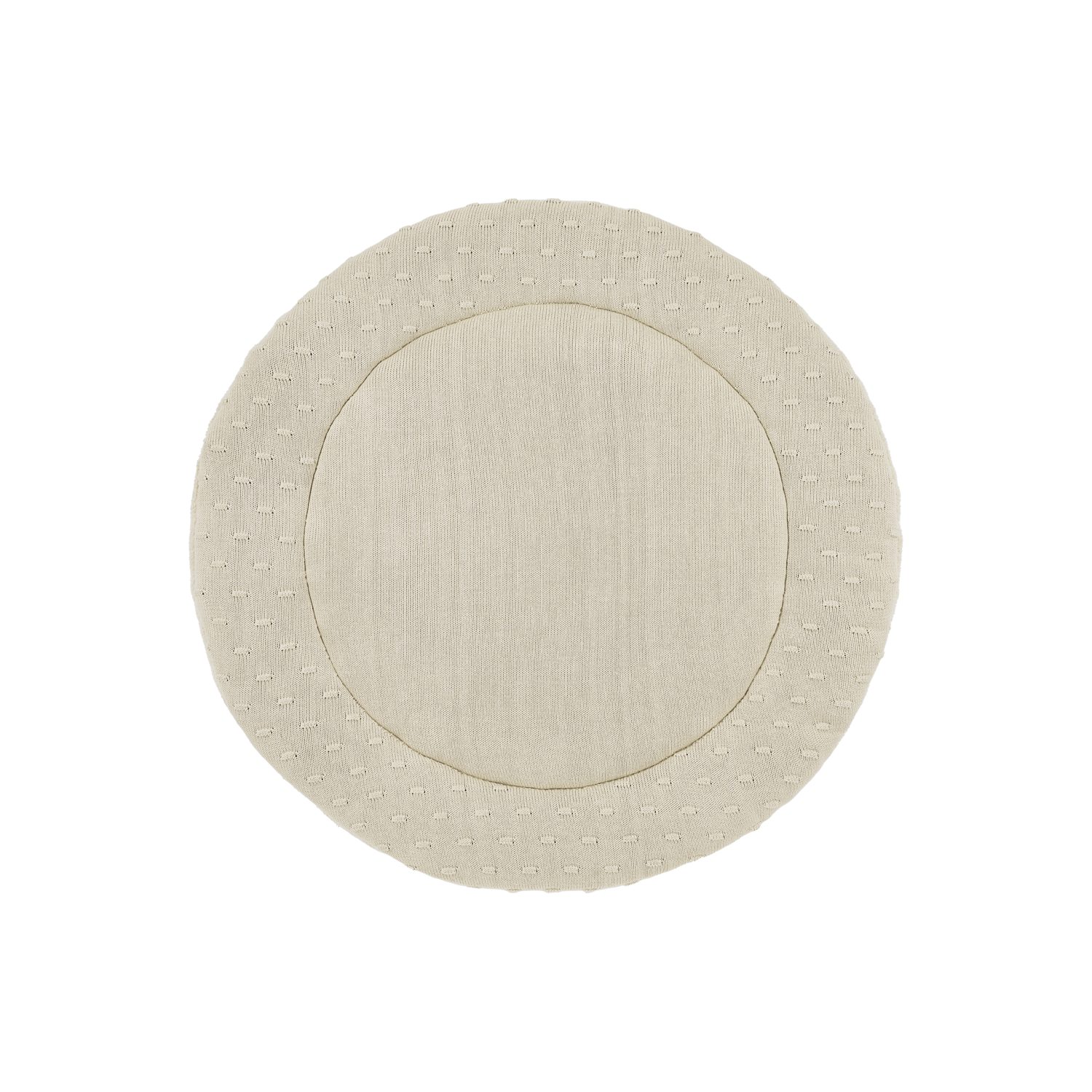 Meyco Baby Laufgittereinlage Knots Soft sand, (100% Baumwolle, 1-tlg., ⌀95cm), ⌀95cm