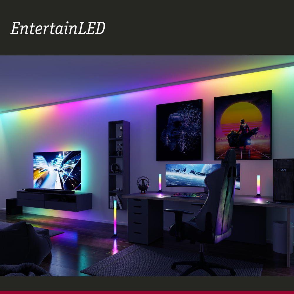 Netzstecker, mit LED Stripe RGBW 1-flammig, Streifen Strip Led Light LED 3000mm LED 5W Paulmann Entertain