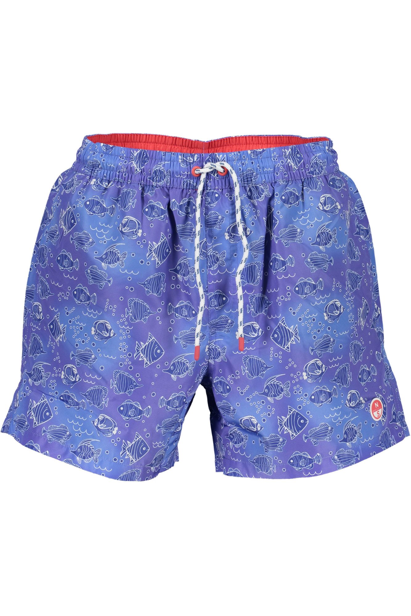 North Sails Badeshorts Lila Herren-Badehose aus Recyclingmaterial mit Taschen und Kordelzug