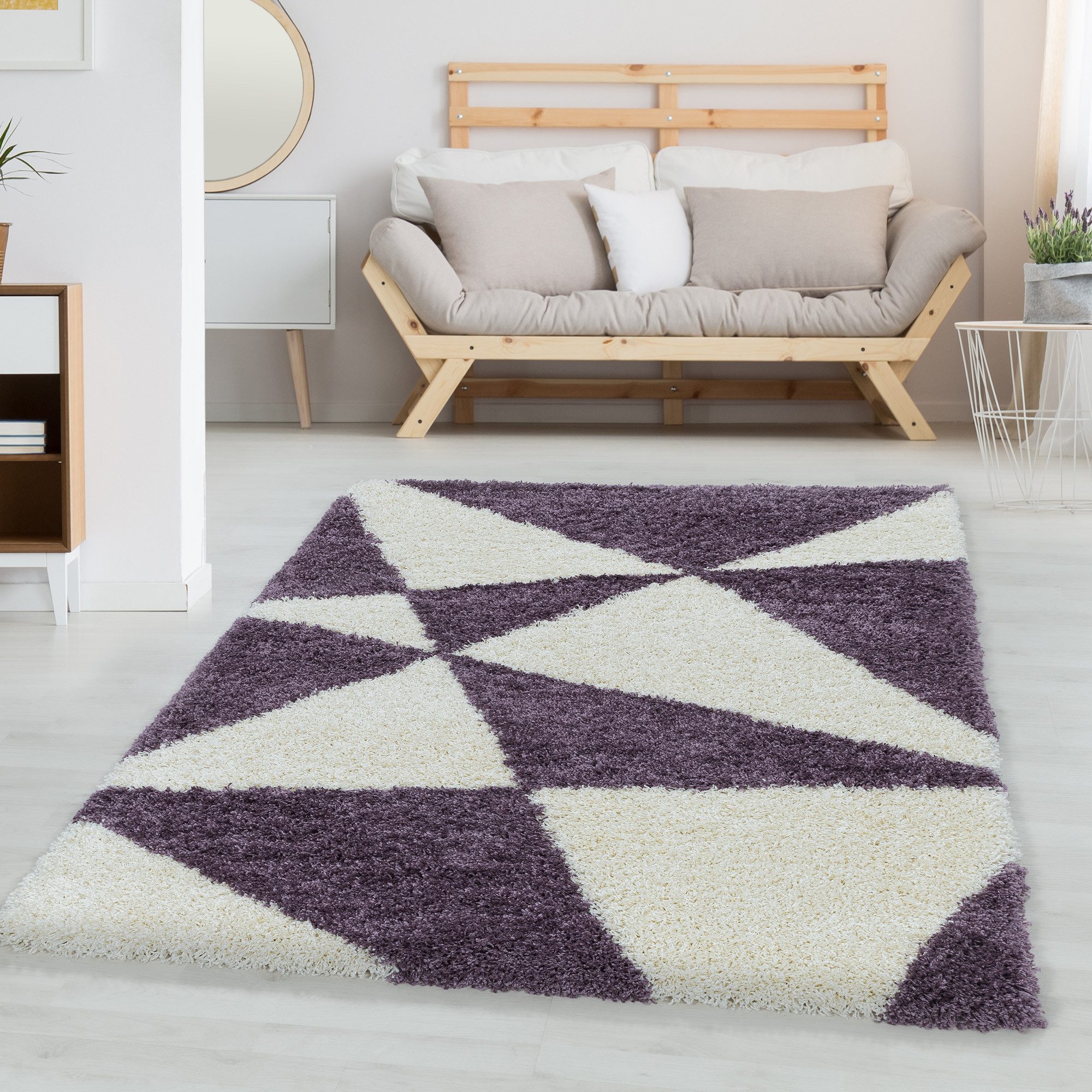 Carpettex Hochflor-Teppich Geometrisch Design, Rechteckig, Höhe: günstig online kaufen