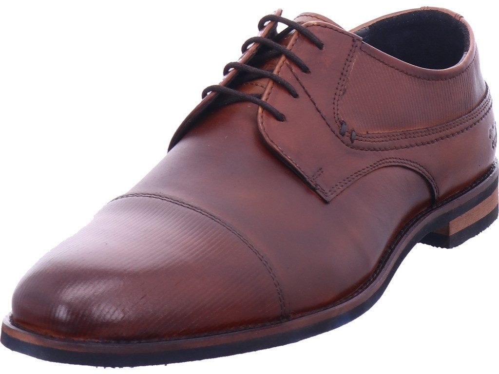 MUSTANG cognac Schnürschuh