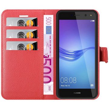 Cadorabo Handyhülle Huawei Y5 2017 / Y6 2017 Huawei Y5 2017 / Y6 2017, Klappbare Handy Schutzhülle - Hülle - mit Standfunktion und Kartenfach