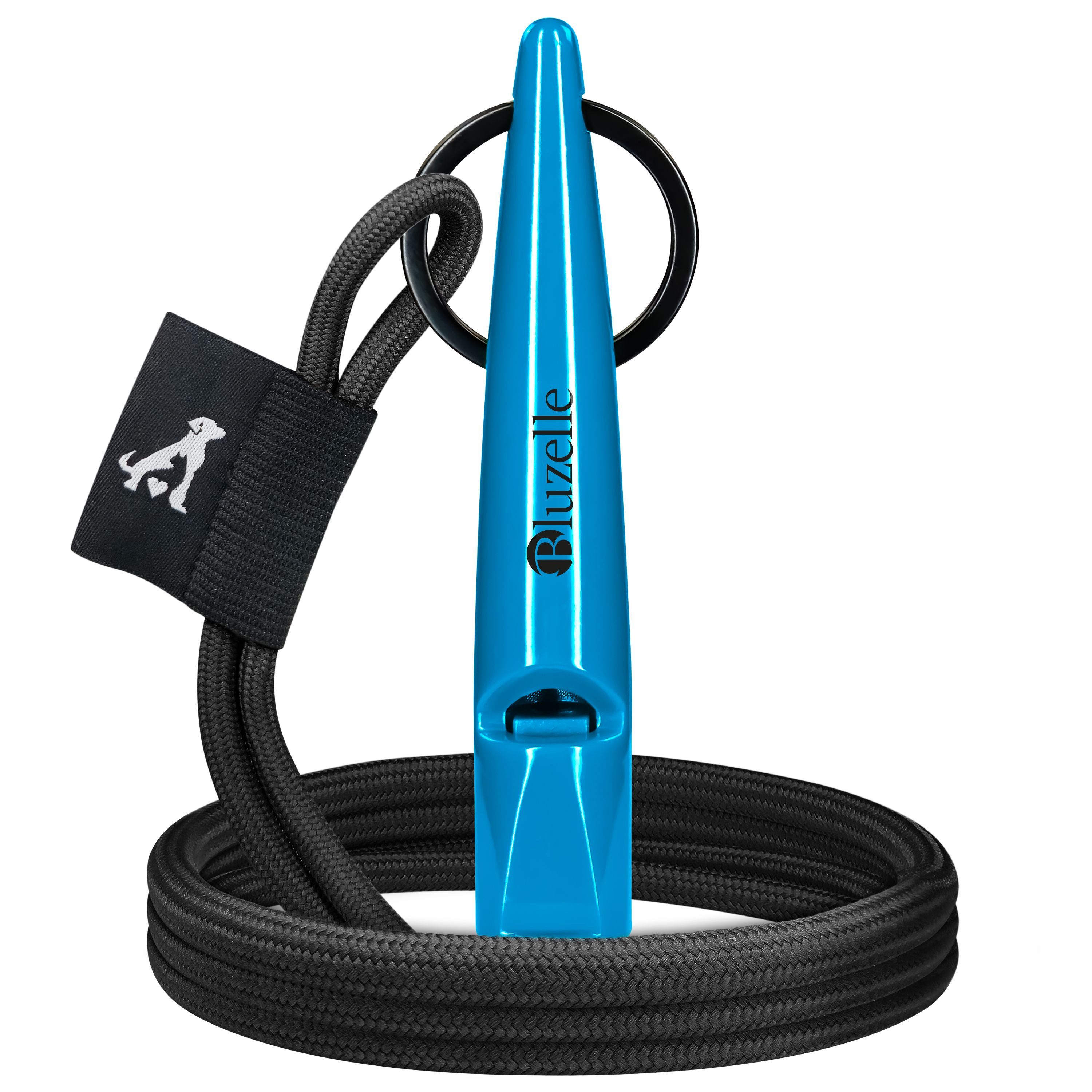 Bluzelle Hundepfeife Recall 5800, Pfeife Hundetraining / 5800Hz Frequenz / BPA Frei / mit Band & Ring