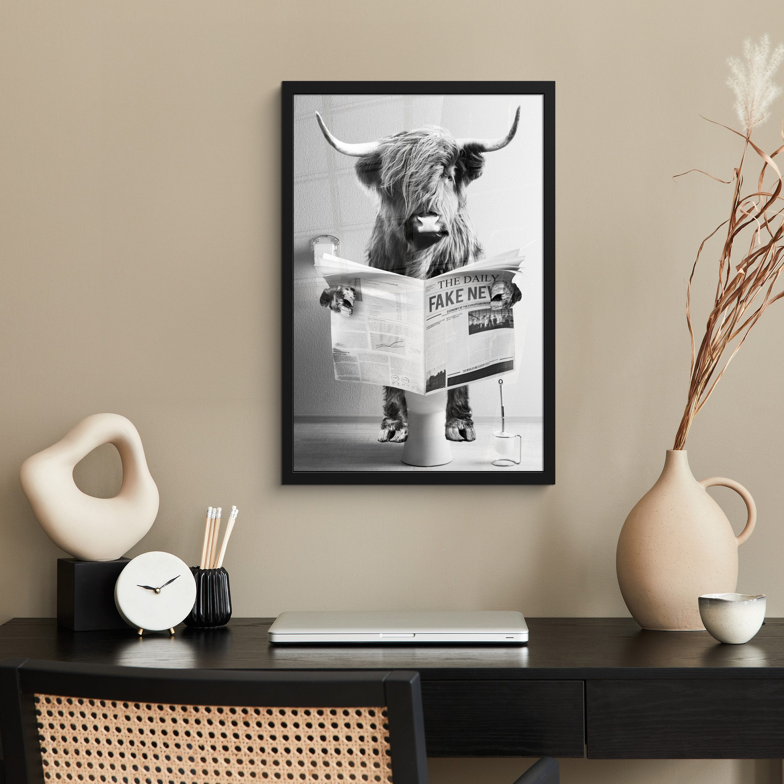 MuchoWow Poster Schottischer Highlander - WC günstig online kaufen