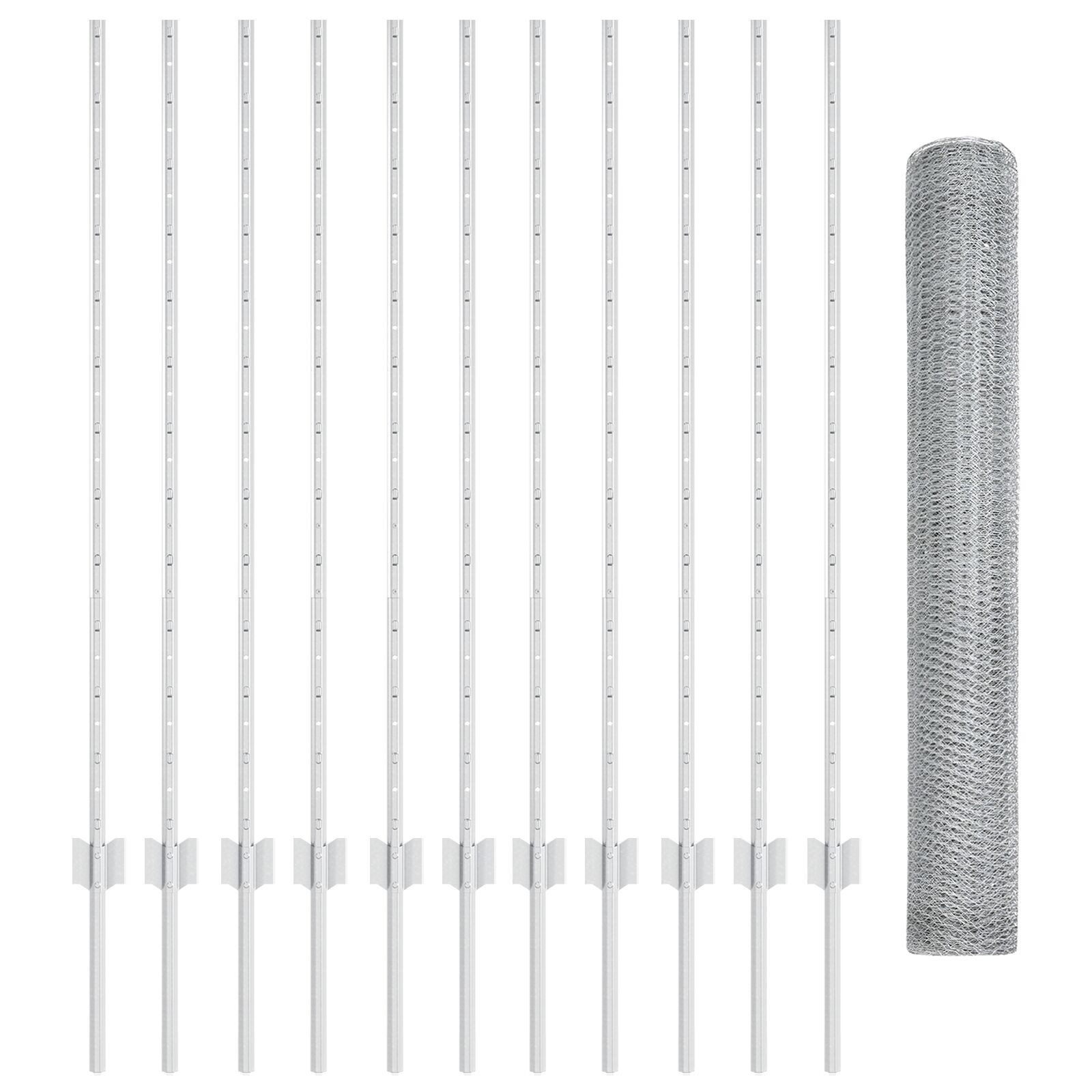 vidaXL Zaunpfosten Gartenzaun Set Set aus günstig online kaufen