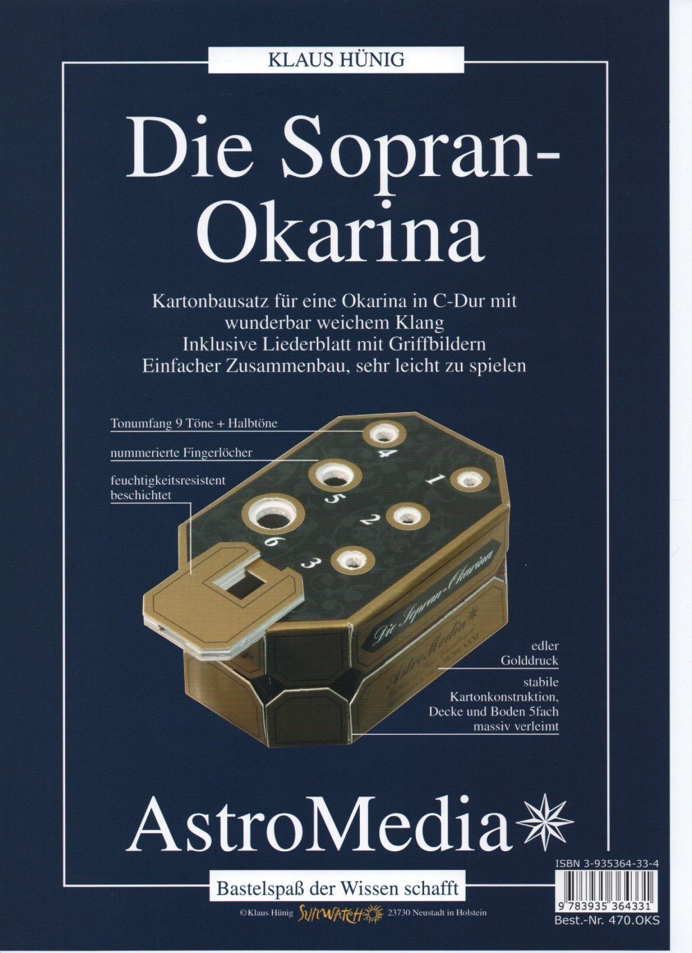 Astromedia Experimentierkasten Die Sopran-Okarina - Kartonbausatz