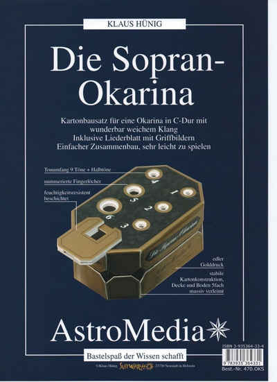 Astromedia Experimentierkasten Die Sopran-Okarina - Kartonbausatz