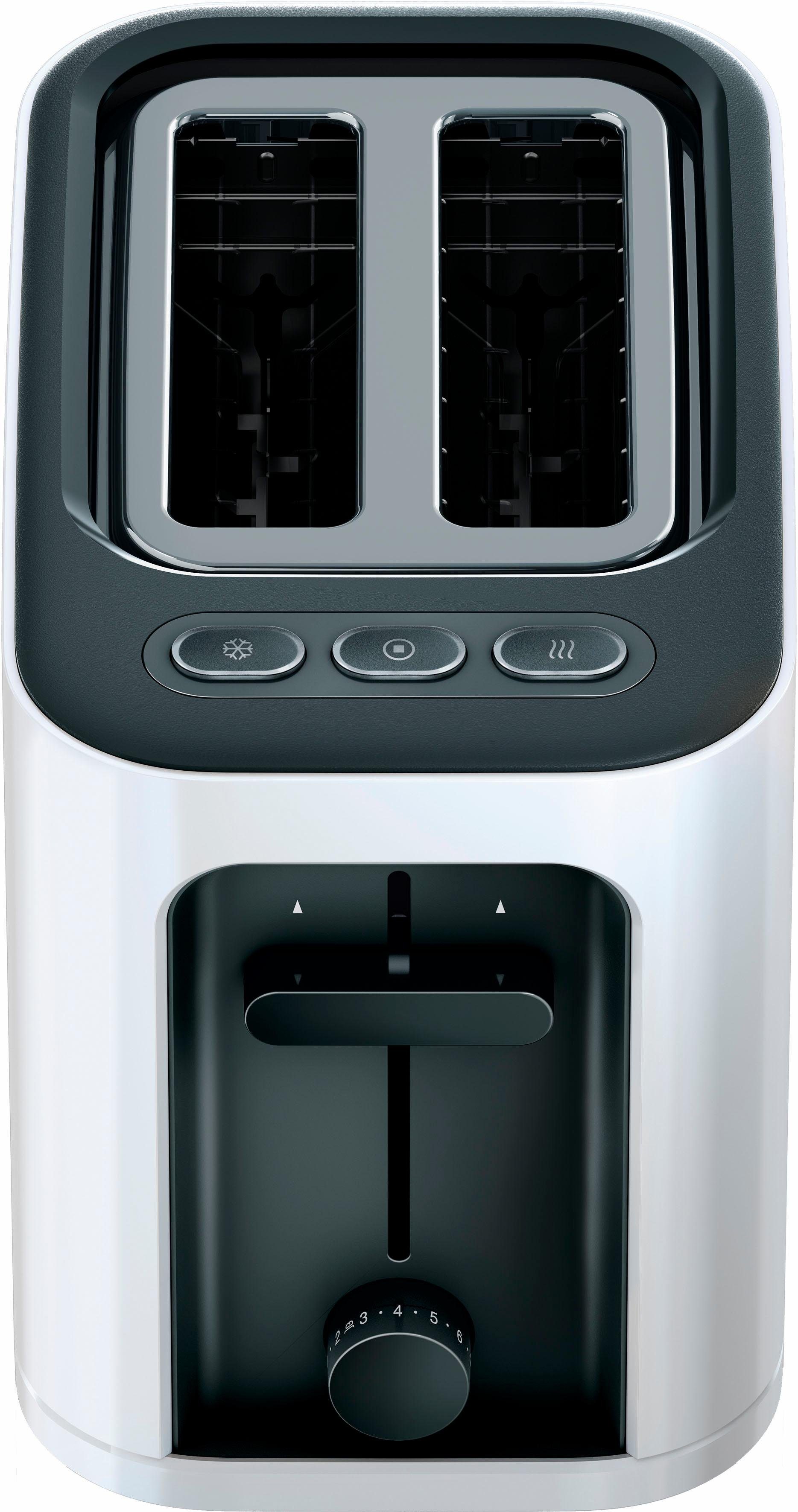 Braun Toaster PurEase HT 3010 WH - 2 Schlitze, 7 Stufen, Auftau- Aufwärmfunktion, 2 kurze Schlitze, für 2 Scheiben, 1000 W, 1.000 W, Kunststoff, Automatische Ab – Bild 5 von 5