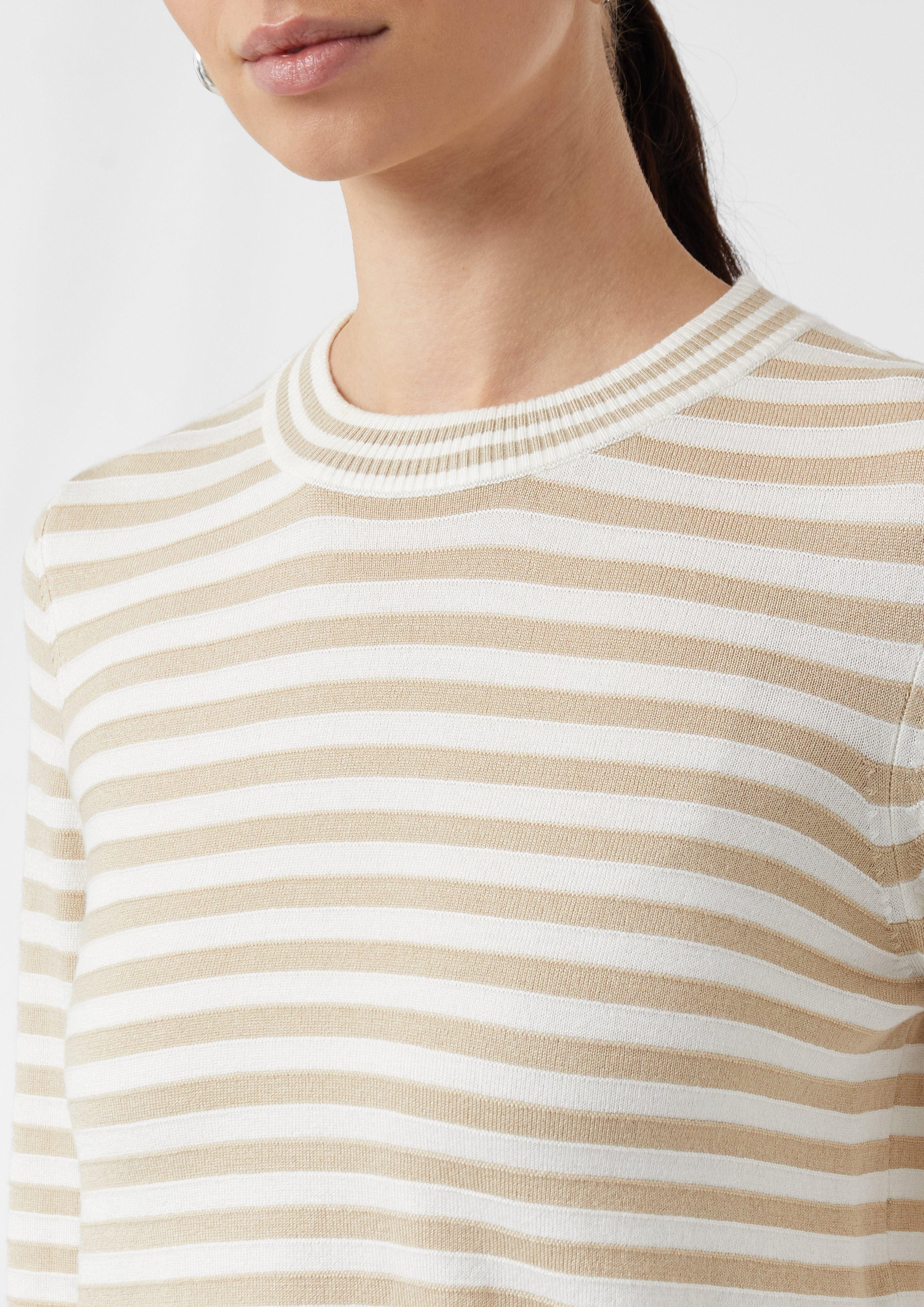 comma casual identity Langarmshirt Schmaler Ringelpullover günstig online kaufen