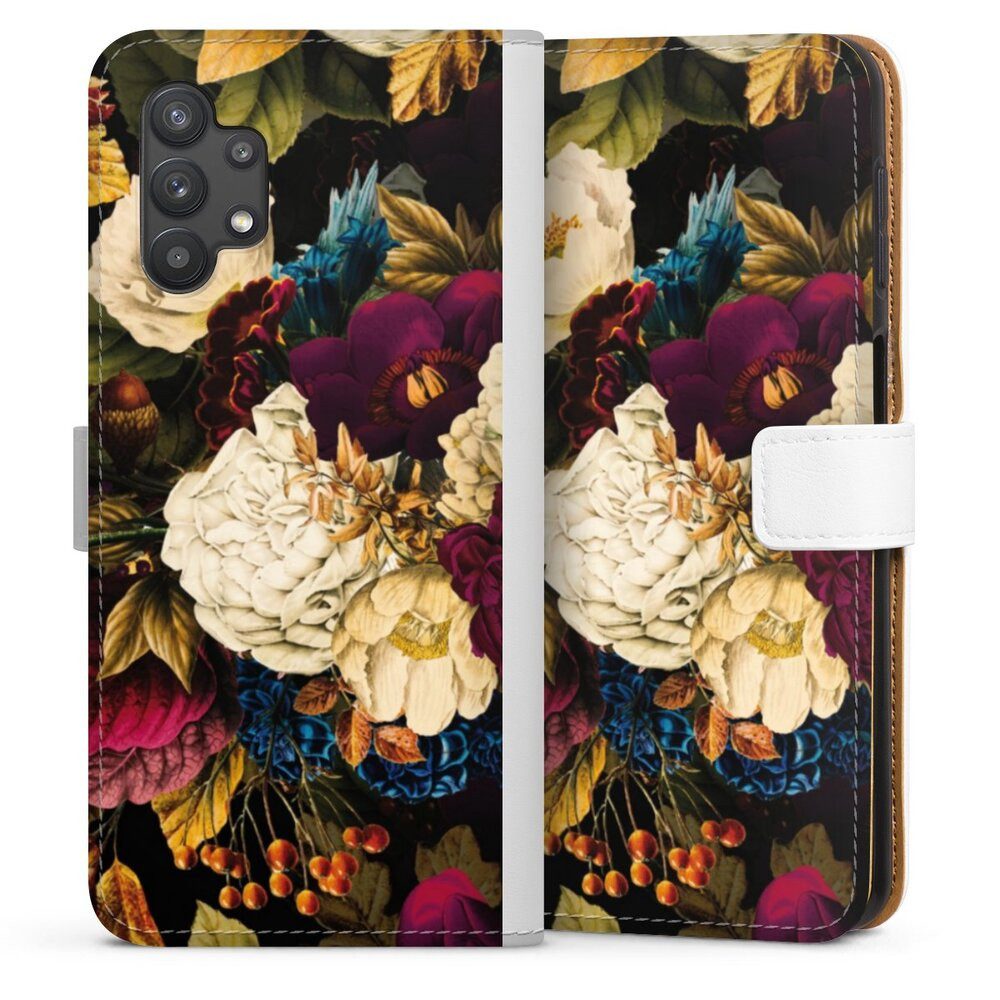 Handyhülle Vintage Blumen Muster Dark Vintage Flowers