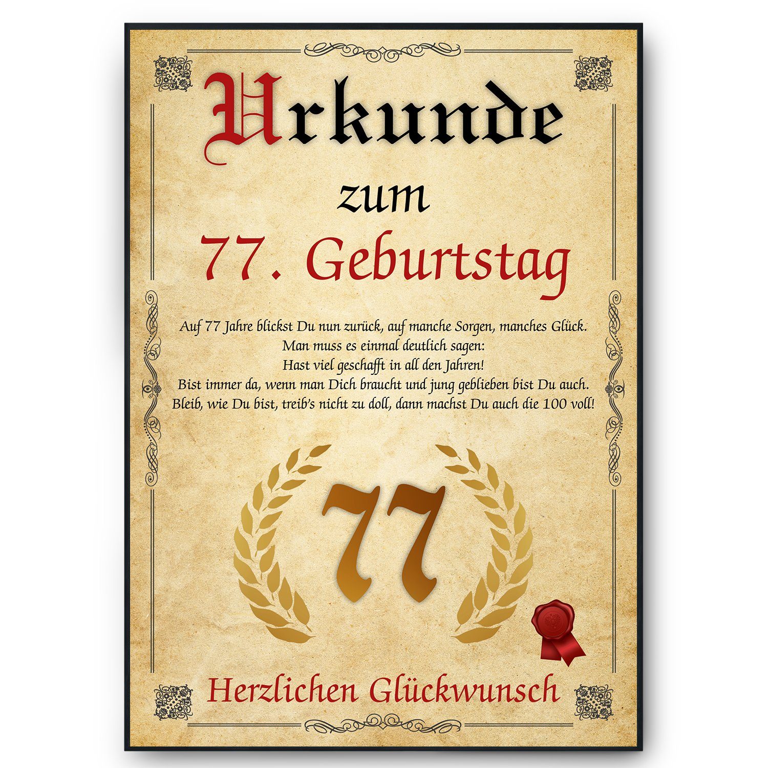 Tigerlino Poster Urkunde zum Geburtstag Mann Frau Geburtstagsgeschenk Gebur günstig online kaufen
