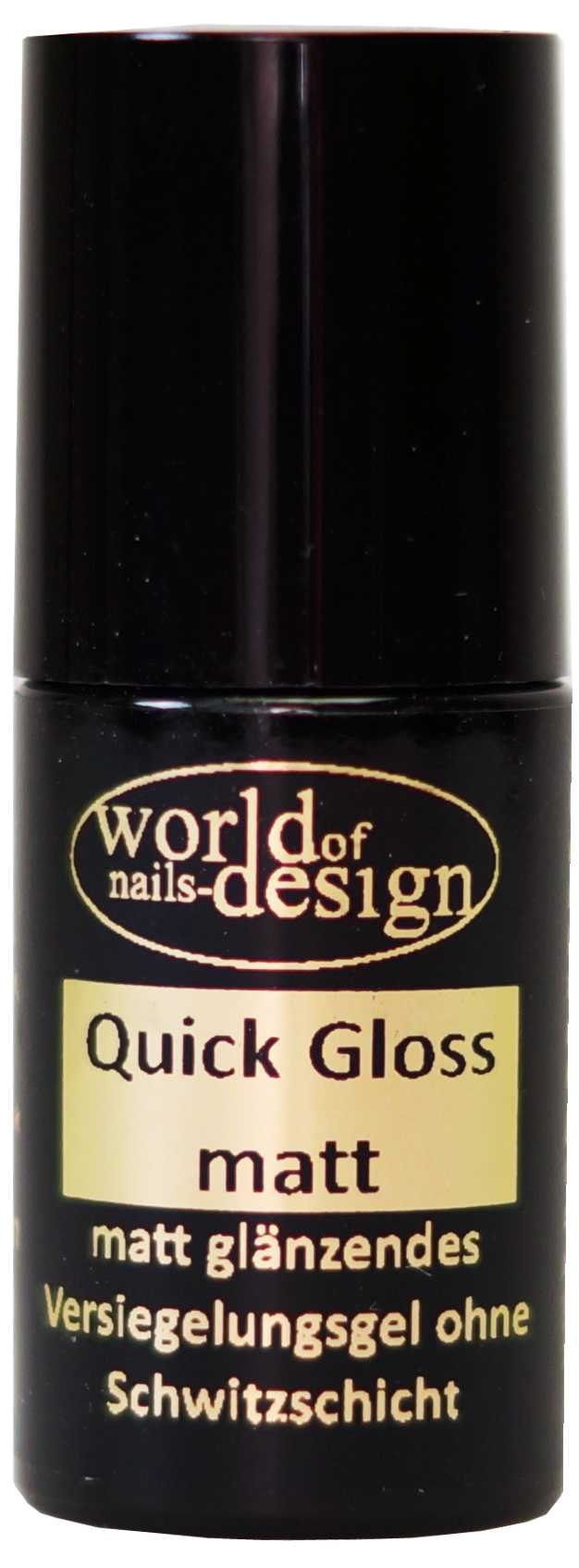 World of Nails-Design UV-Nagellack LED/UV Quick Finish Versiegelungsgel ohne Schwitzschicht Pinselflasche, ohne Schwitzschicht