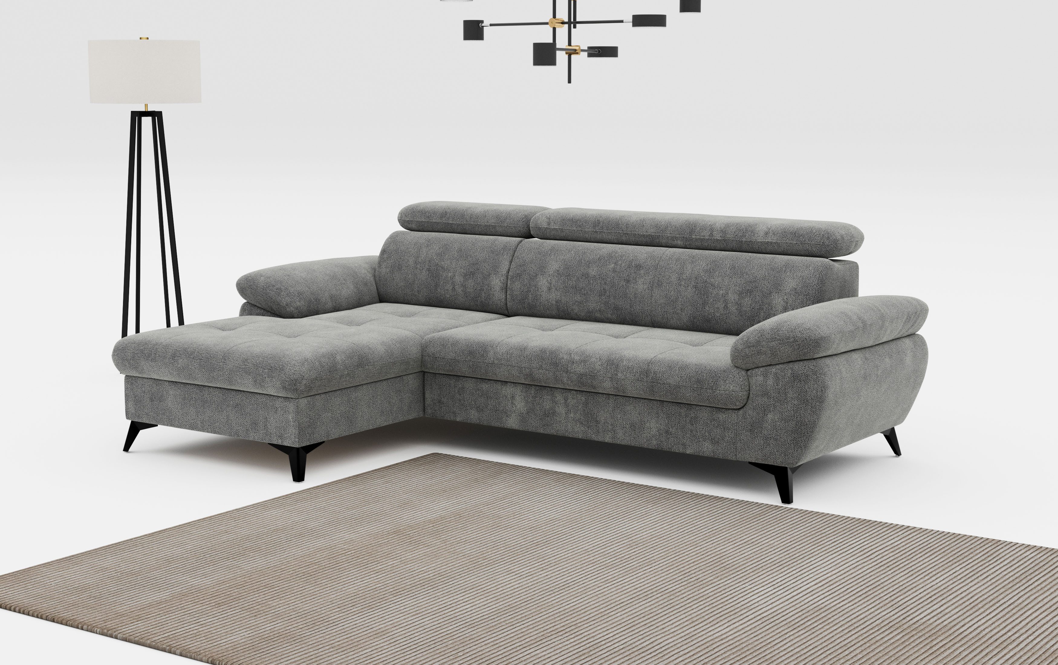 COTTA Ecksofa Hudson L-Form, mit Kopfteilverstellung, günstig online kaufen