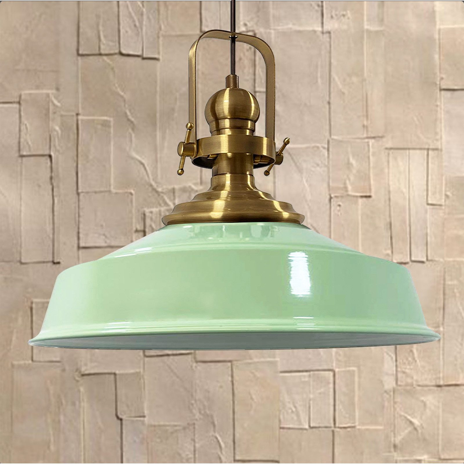 Bamyum Pendelleuchte Bamyum Pendelleuchte I Aslet l Ø41 cm E27 Metall Vinta günstig online kaufen