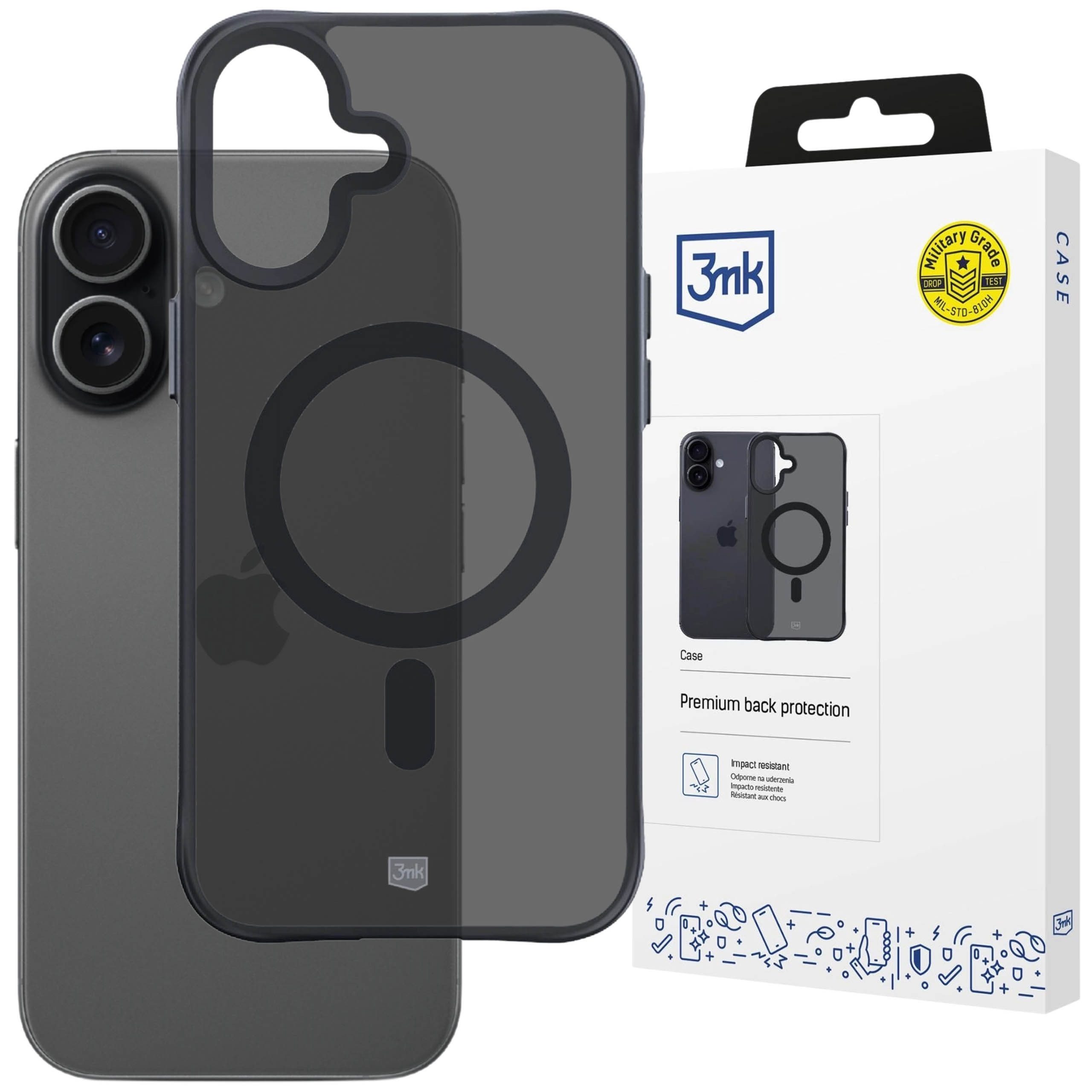 3MK Handyhülle Getönte rutschfeste Handyhülle für Apple iPhone 17 - 3mk Smoke Case