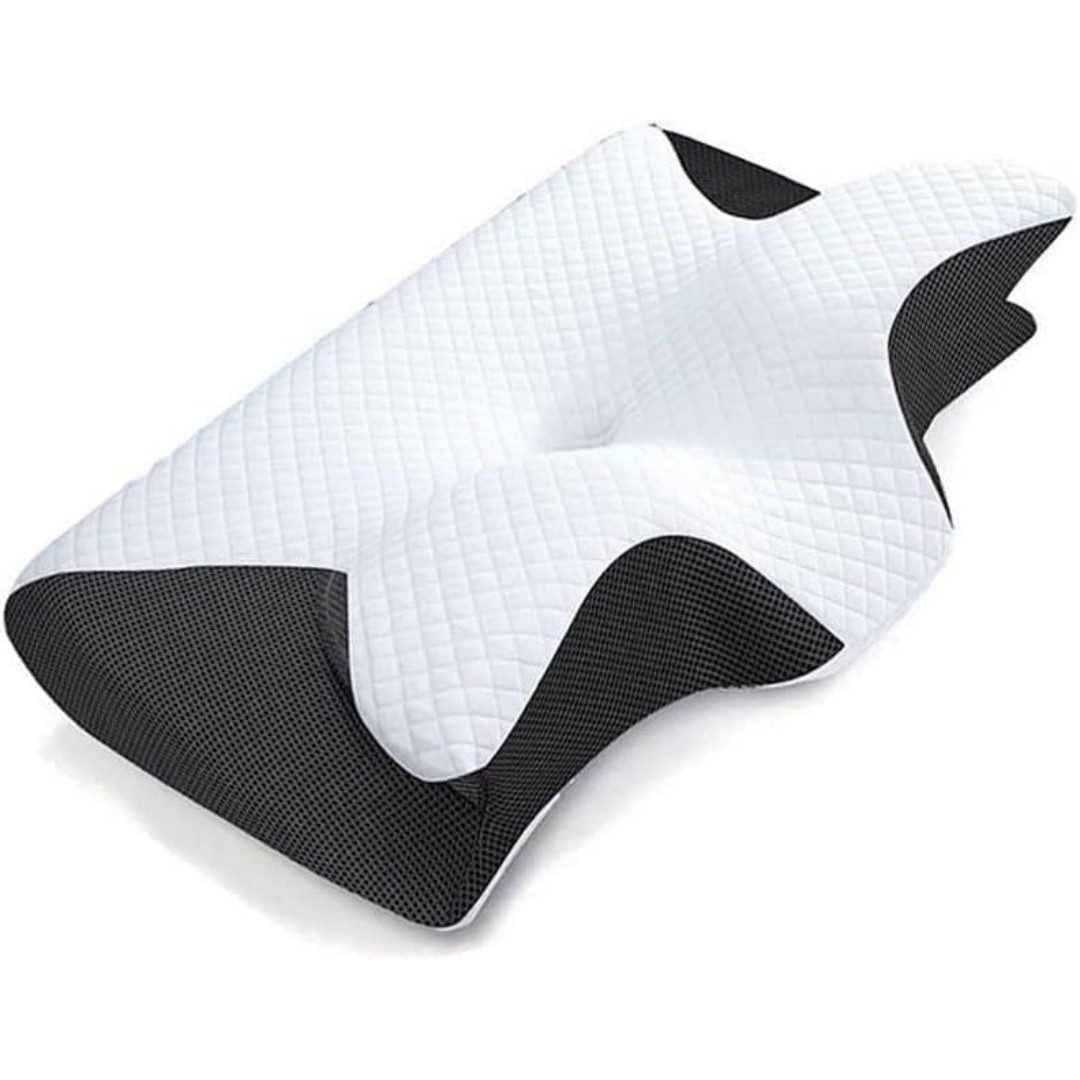 Kityhome Kopfkissen Orthopädisches Nackenkissen Memory Foam – 2 Höhen, waschbarer Bezug, Füllung: 100% Memory Foam, Set, Nackenkissen*1, waschbarer Bezug*1, Nackenstützkissen, Komfort, Atmungsaktiv