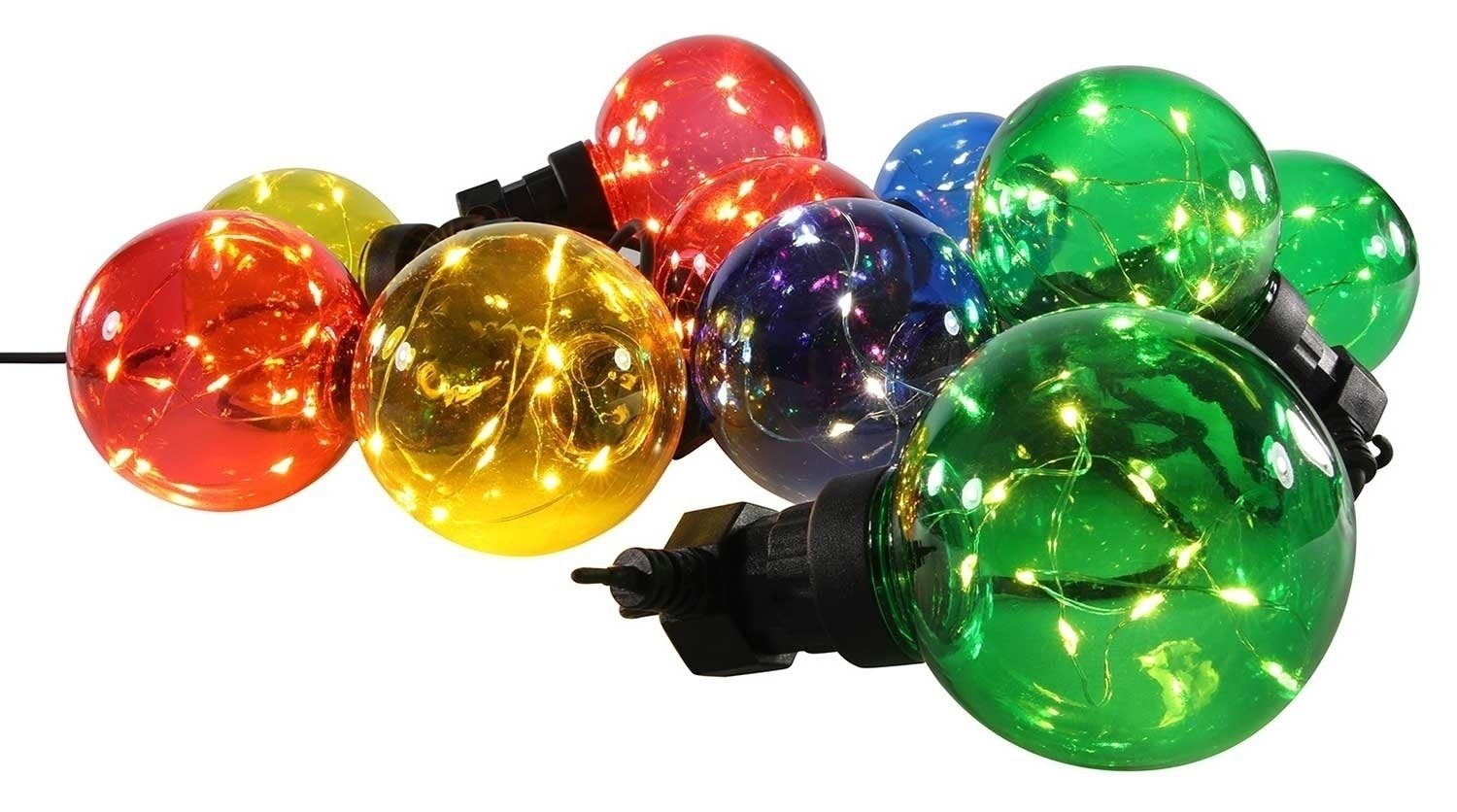 LED-Lichterkette LISSANDRA, Длина 7,5 Meter, Mehrfarbig, Kunststoff, 100-flammig, 10 Birnen, Timerfunktion