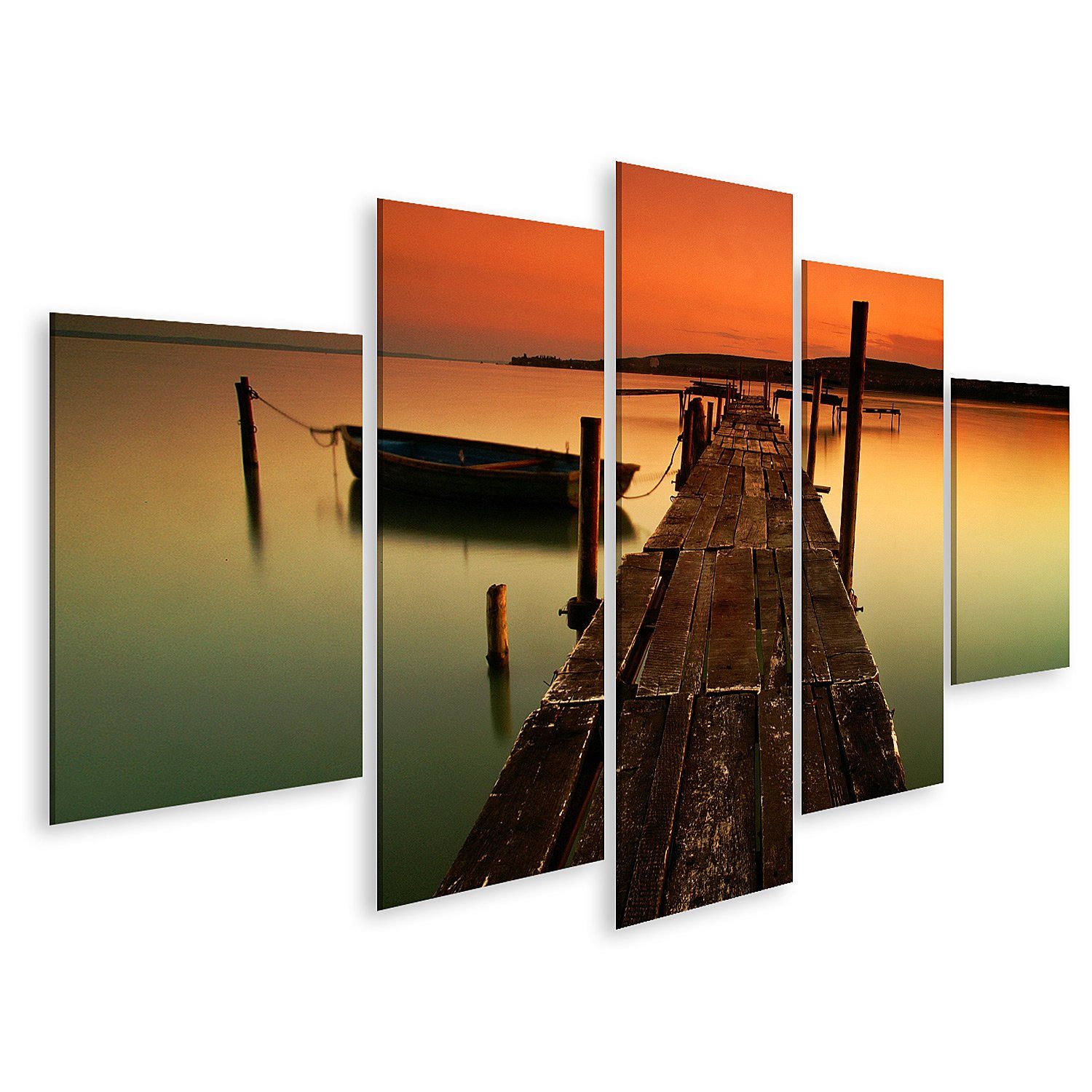 Leinwandbild Bild auf Leinwand Balaton See Wandbild Poster Kunstdruck Bilder