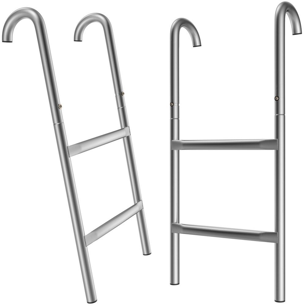 monzana Trampolinleiter, 66 cm 2 Stufen UV-beständig flexibel montierbar Sicherheitsleiter