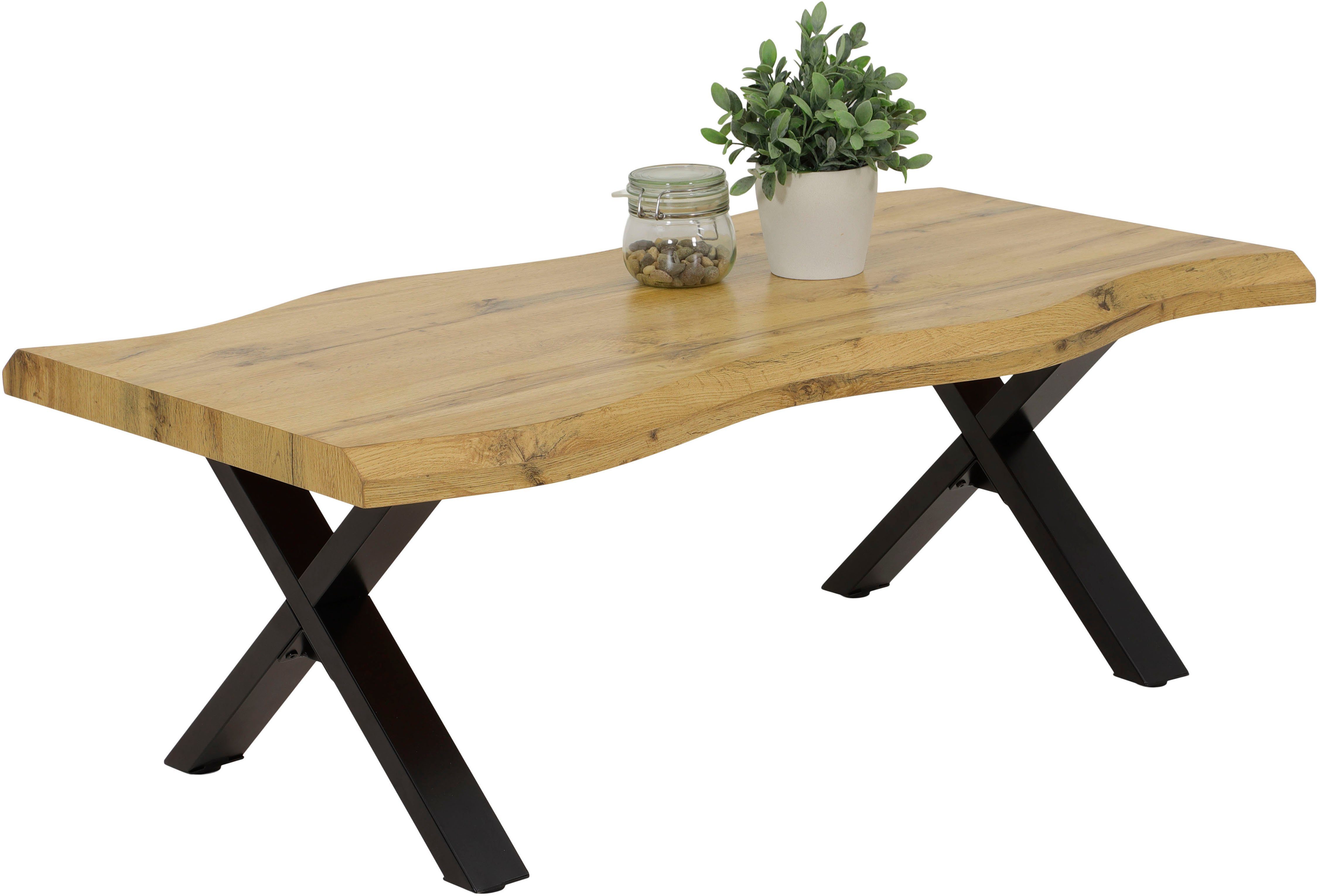 HELA Couchtisch GERD, Baumkantenoptik, Breite 110 cm günstig online kaufen