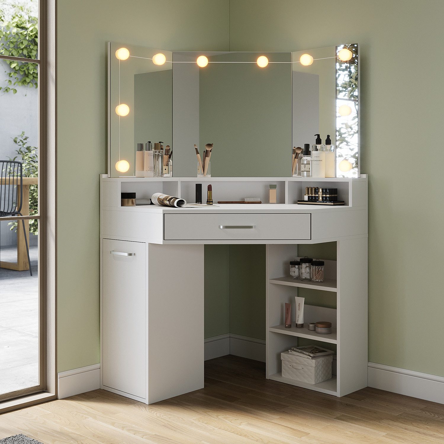 SONNI Schminktisch Schminktisch mit LED-Beleuchtung/ohne LED, günstig online kaufen