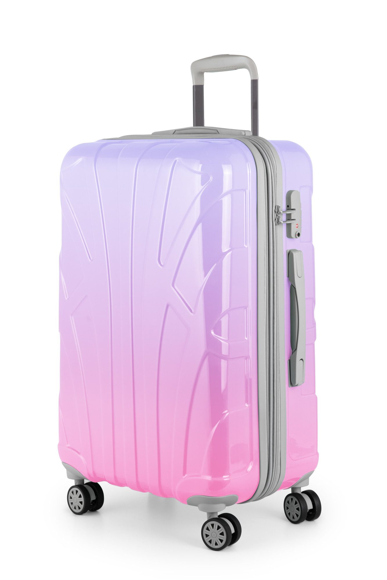 Suitline Koffer S1, 4 Rollen, mittelgroßer Hartschalen-Koffer Check-In Reisekoffer TSA 68 L