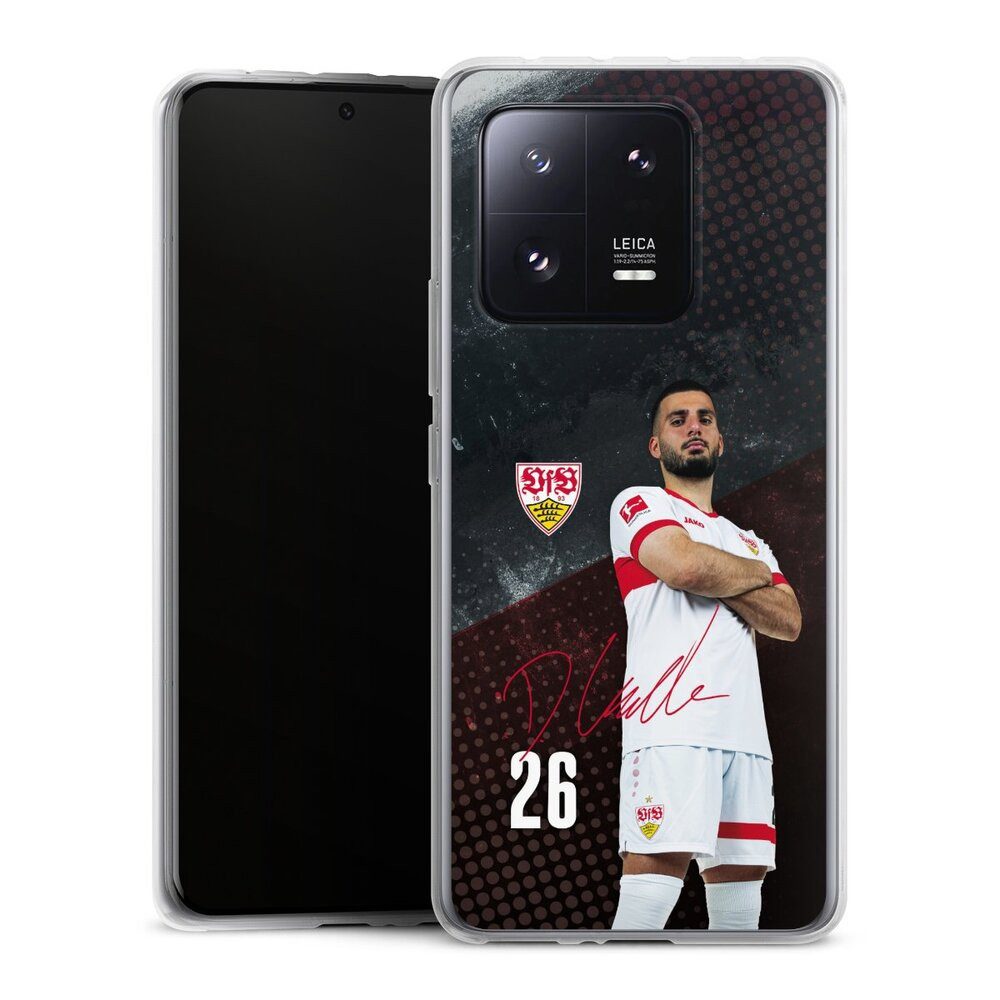 DeinDesign Handyhülle VfB Stuttgart Deniz Undav Offizielles Lizenzprodukt Deniz Undav 24/25, Xiaomi 13 Pro Silikon Hülle Bumper Case Handy Schutzhülle