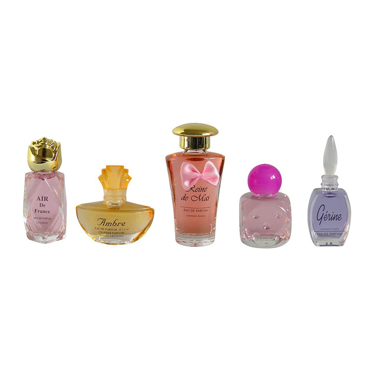 Maximex Küchenorganizer-Set Parfum Miniaturen Set, 5-teilig, Eau de Parfum, französische Düfte