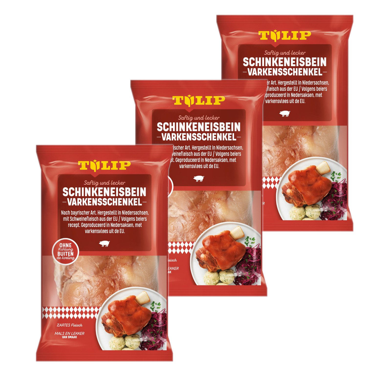 TULIP Wurstkonserve 600g Schinkeneisbein Eisbein gepökelt Schweinehaxe Schwarte, 600 g
