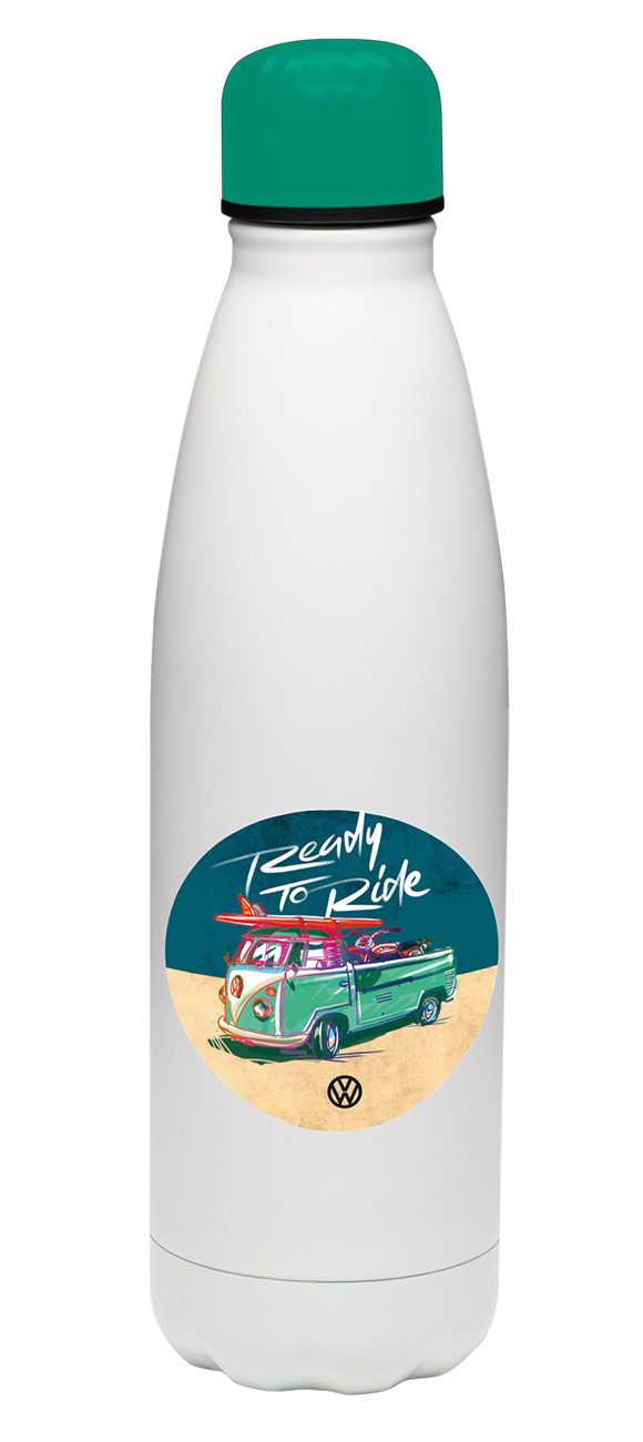 Geda Labels GmbH Isolierflasche VW Ready to ride 500ml, Weiß, 500ml, nicht spülmaschinengeeignet