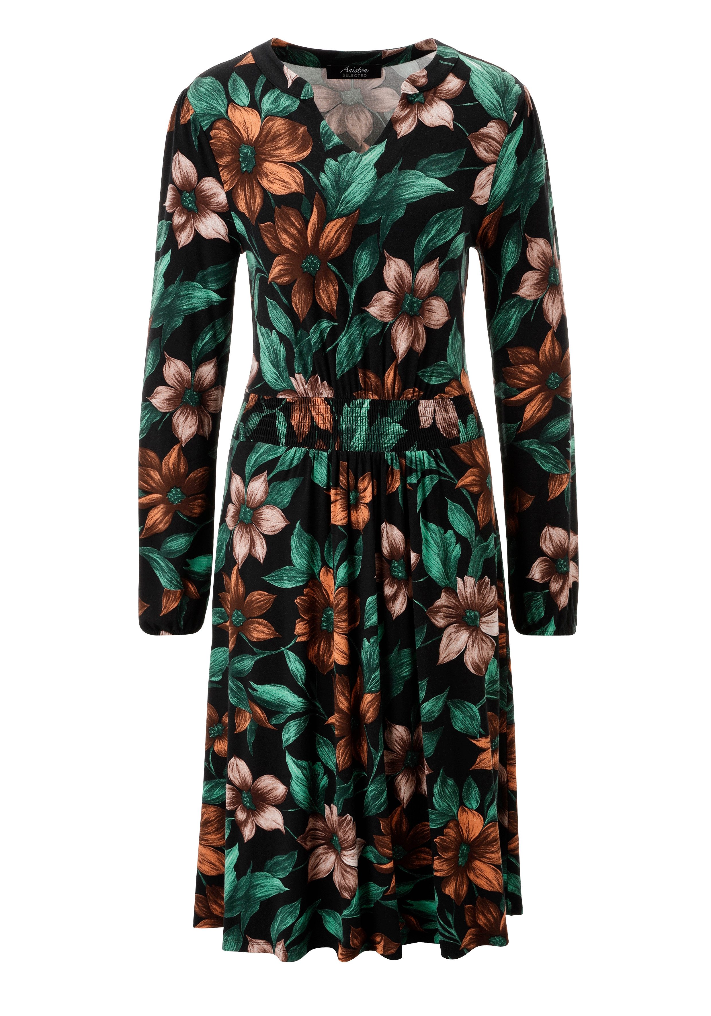 Aniston SELECTED Jerseykleid mit dekorativen V-Ausschnitt - NEUE KOLLEKTION – Bild 5 von 5