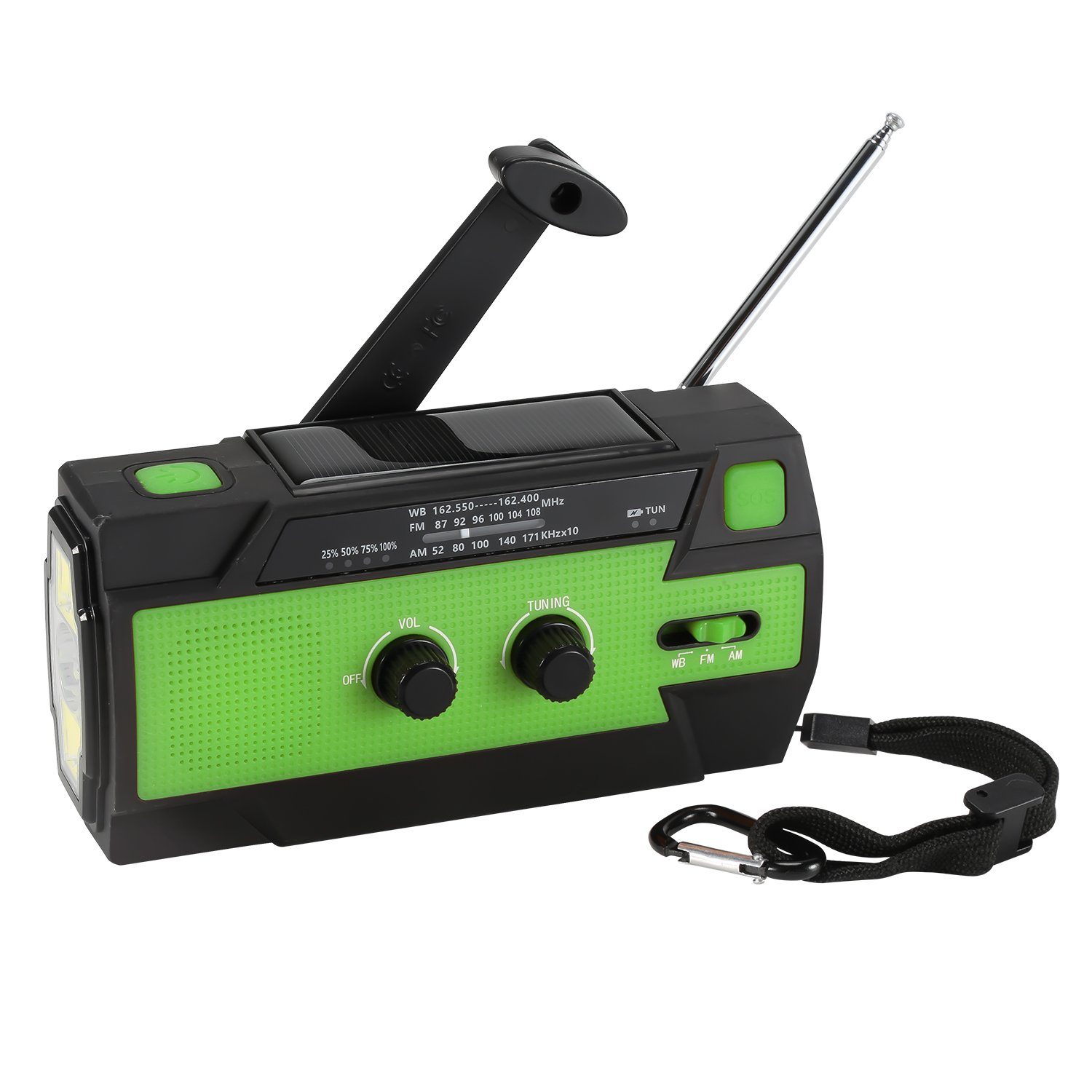 Clanmacy Radios,Solarradio,Tragbares Notradio AM/FM Radio Dynamo 4000mAh Power Solar