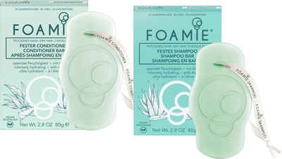 FOAMIE Haarpflege-Set festes Shampoo & fester Conditioner Aloe, 2-tlg.