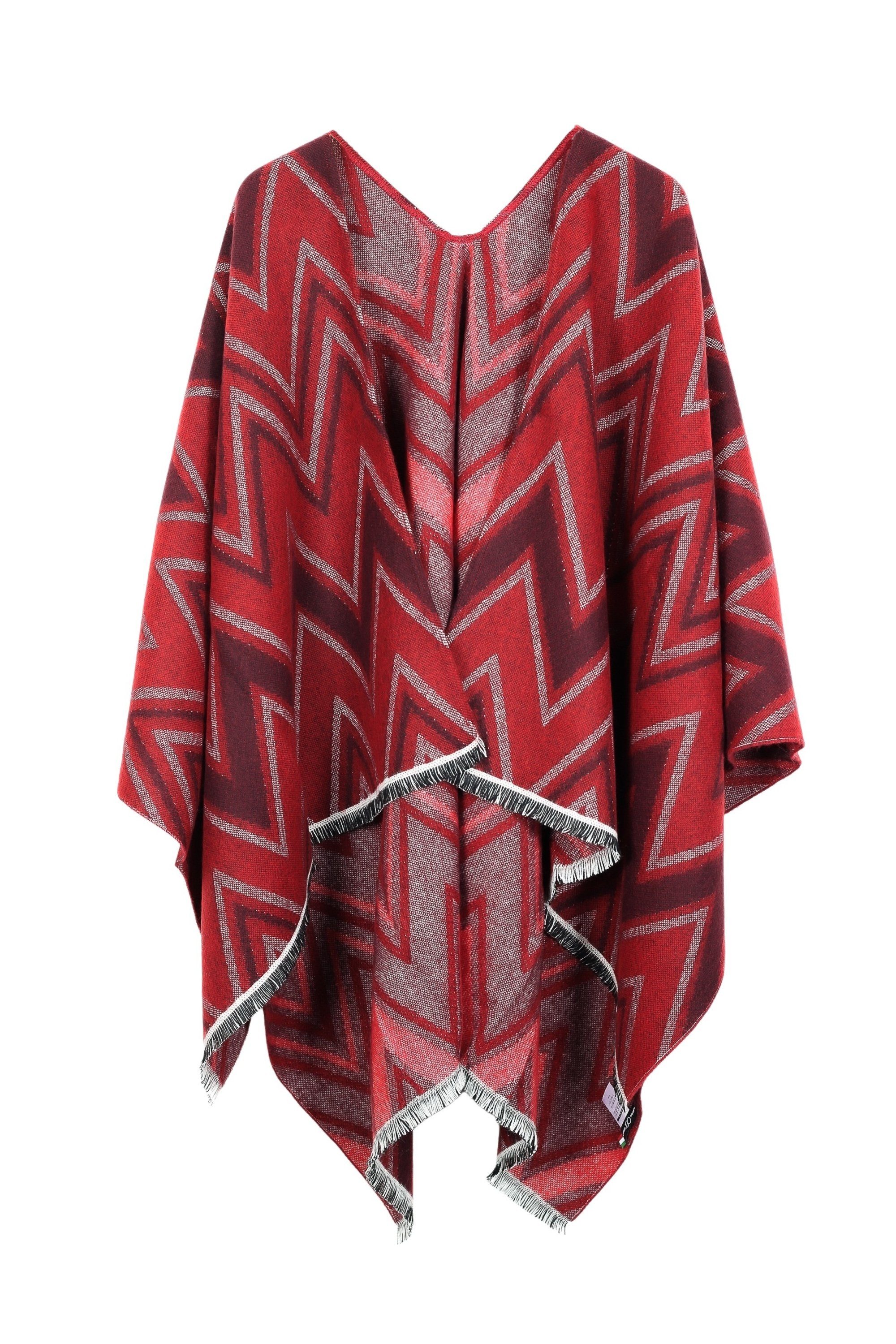 COLLEZIONE ALESSANDRO XXL-Schal Marcia, (1-St), Poncho im Zick-Zack Design