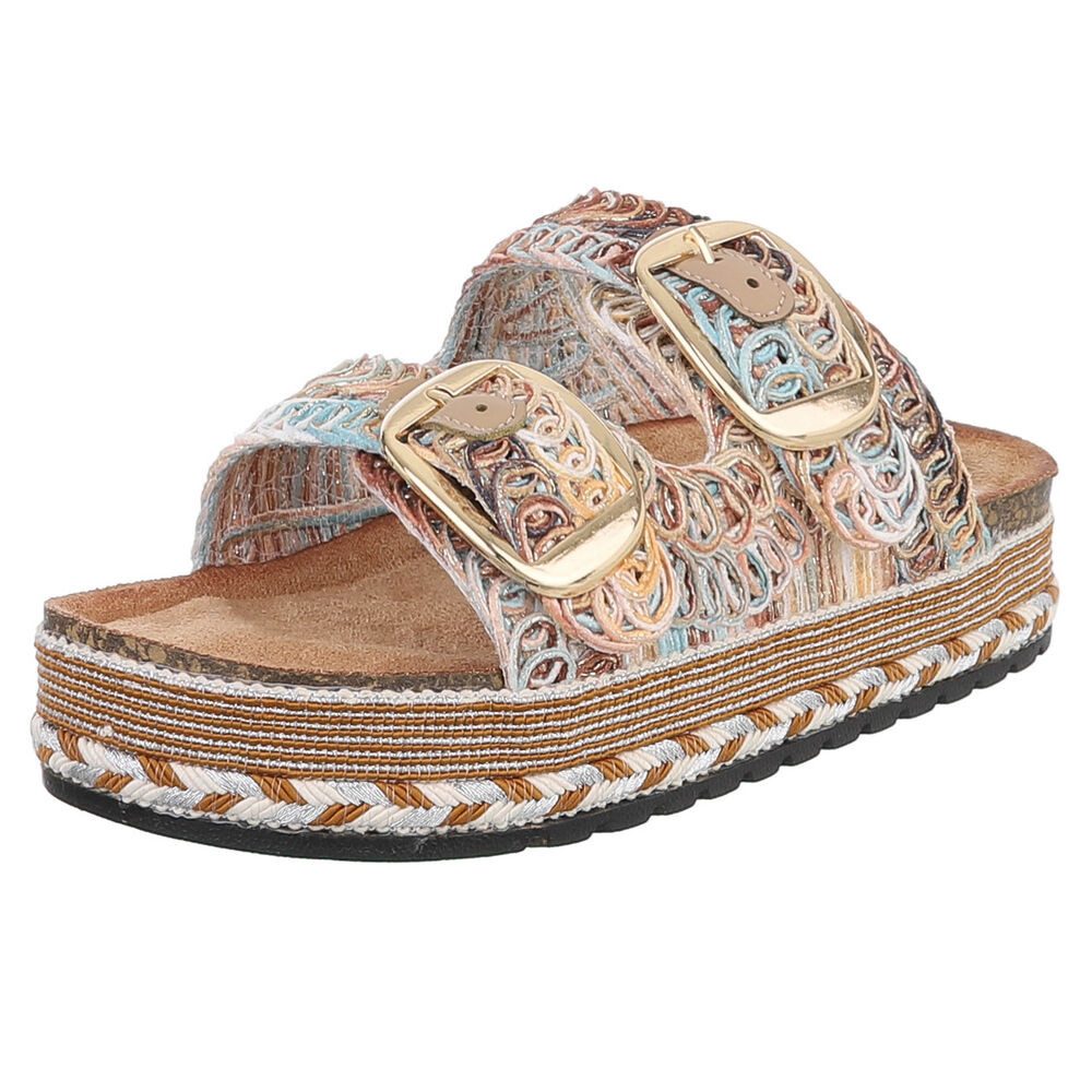 Ital-Design Elegante Sandalen mit Komfort und stilvollen Riemen Plateausand günstig online kaufen