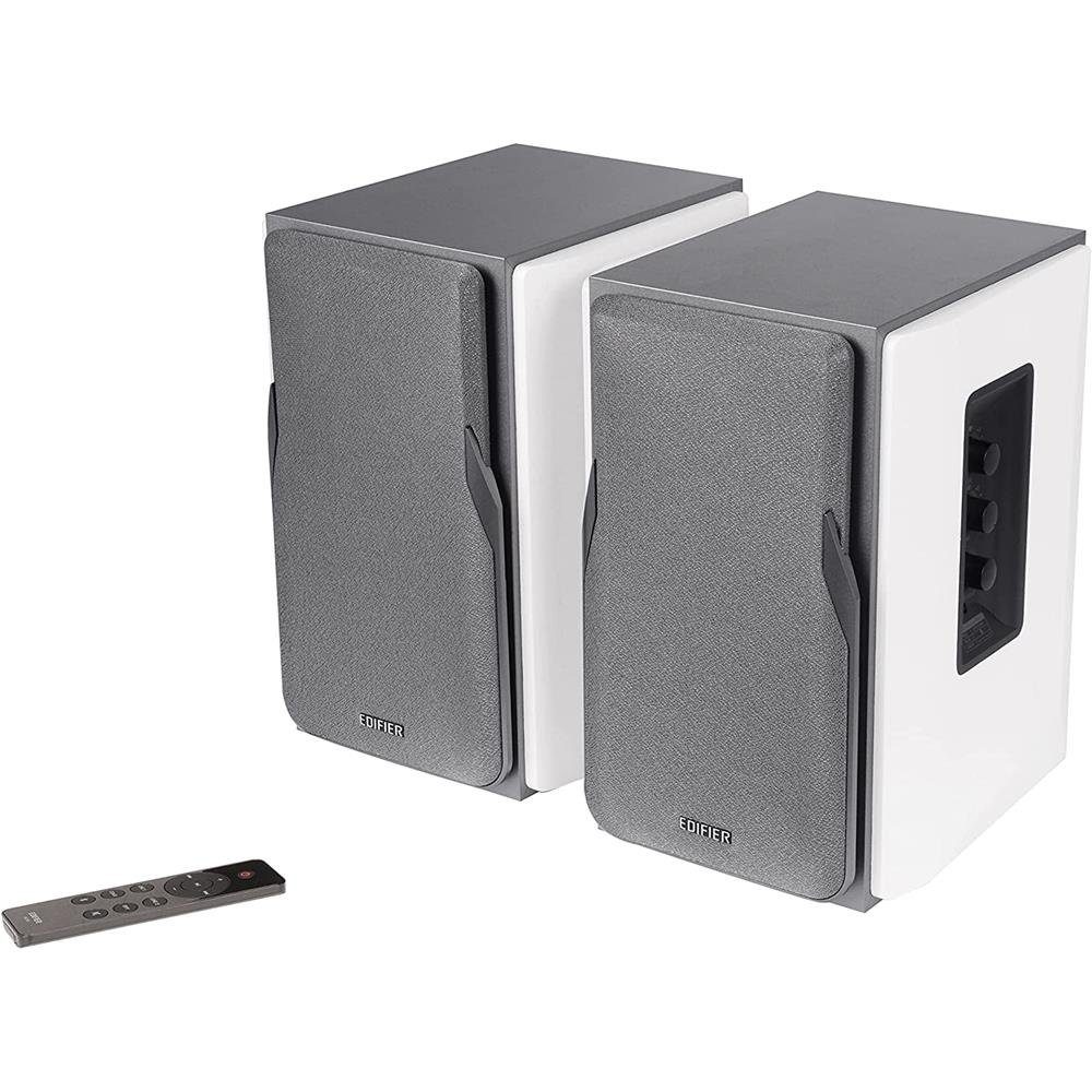 Edifier® R1380DB Regal-Lautsprecher 2.0 (Bluetooth, 42 W, Infrarot-Fernbedienung, seitliche Regler für Bässe, Höhen und Lautstärke)