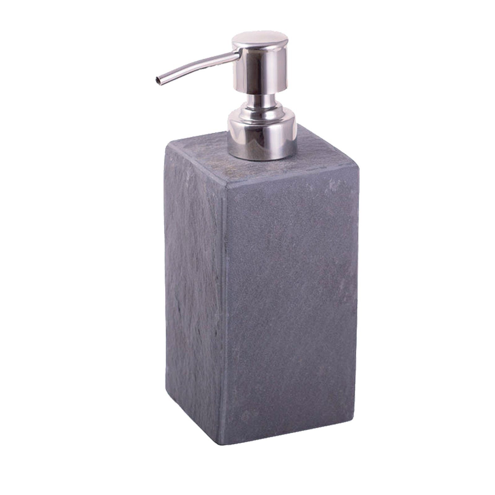 houseproud Seifenspender Slate Cubic Seifenspender, kubisch zusammengesetzter Schieferstein