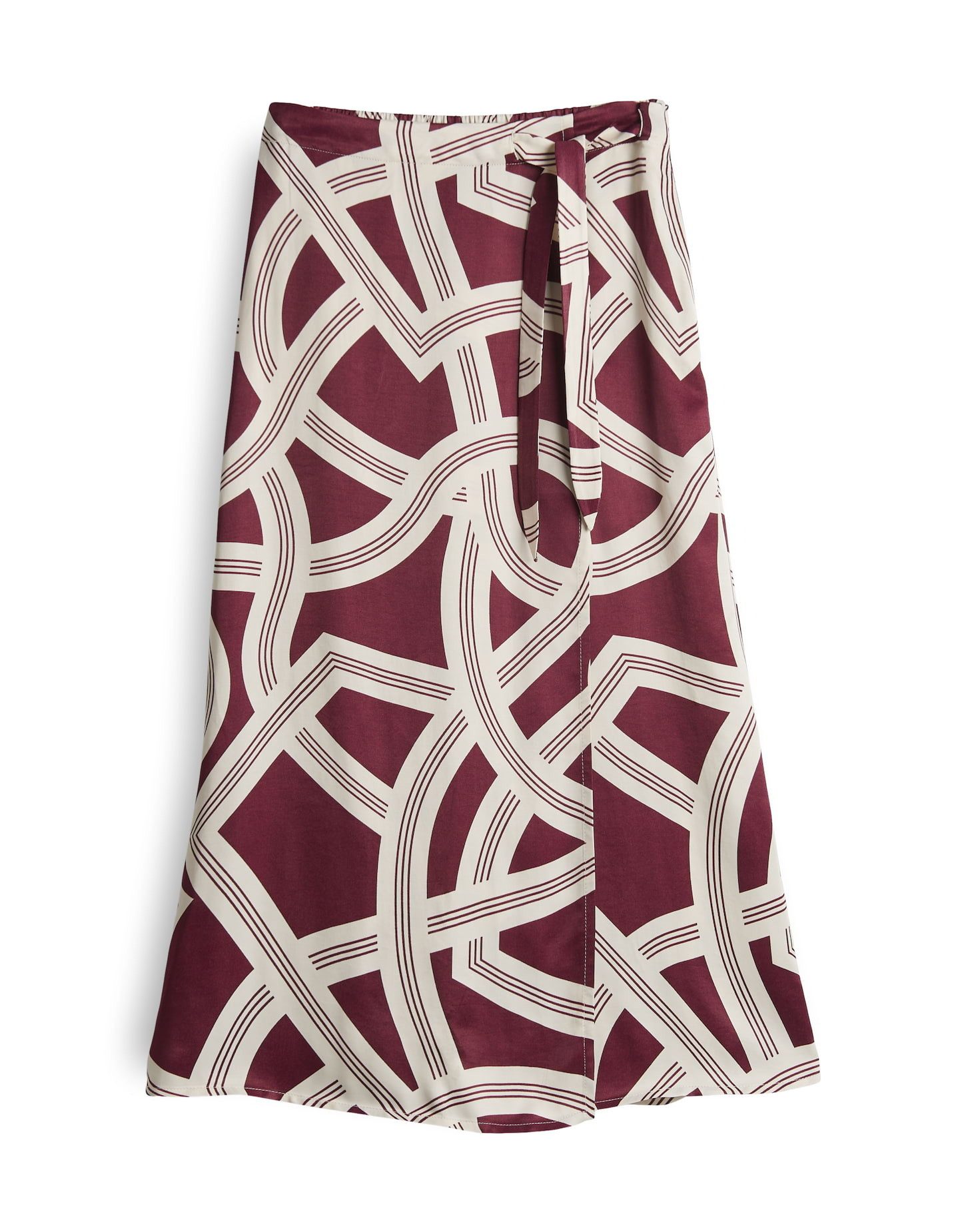 OPUS Wickelrock ROBALI LANE mit Knotendetail Midi-Länge, Eingrifftaschen in den Seiten, Ecovero Viscose