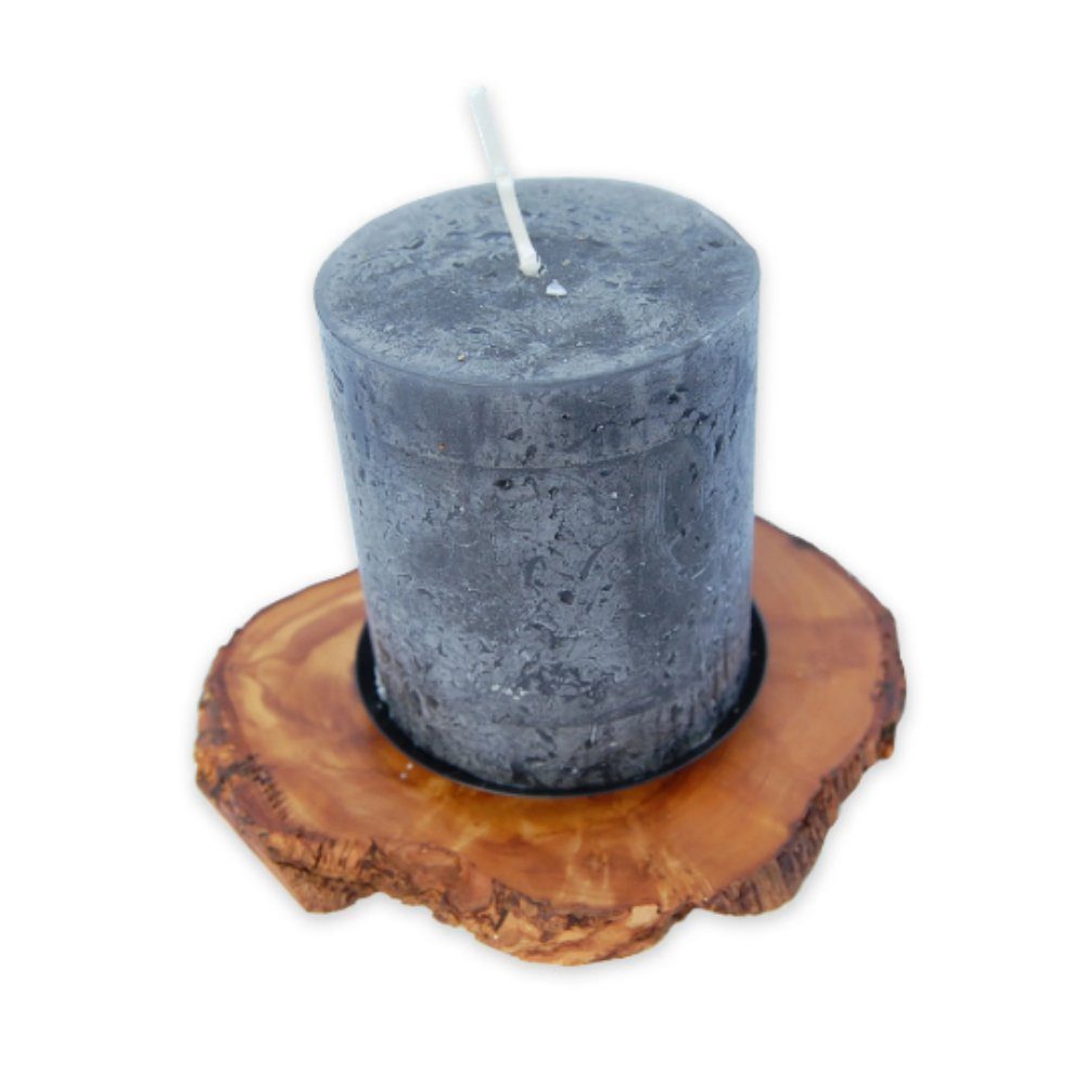 Olivenholz-erleben Kerzenhalter Kerzenständer RUSTICO aus Olivenholz günstig online kaufen