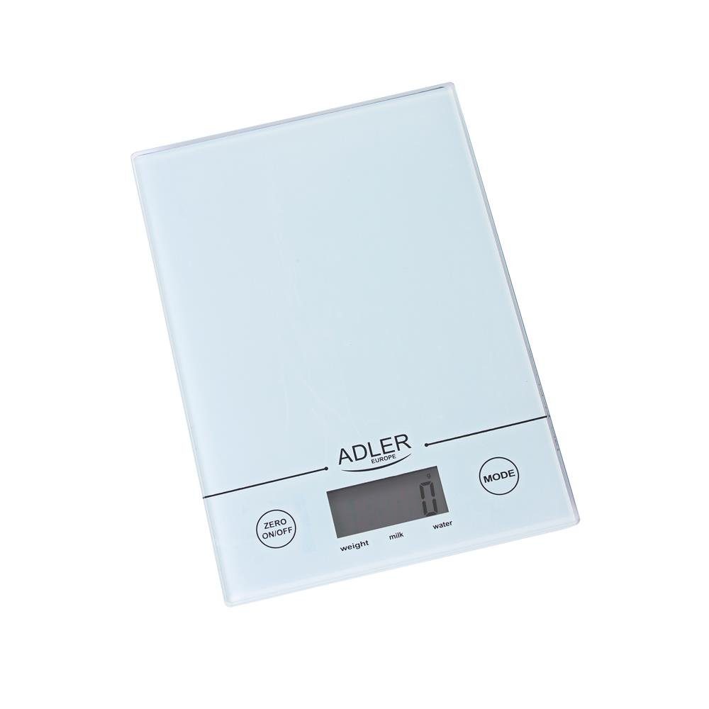 Adler Küchenwaage AD 3138 w, 14 Digitalwaage, LCD-Anzeige 20cm, kg, 5 Haushaltswaage, x