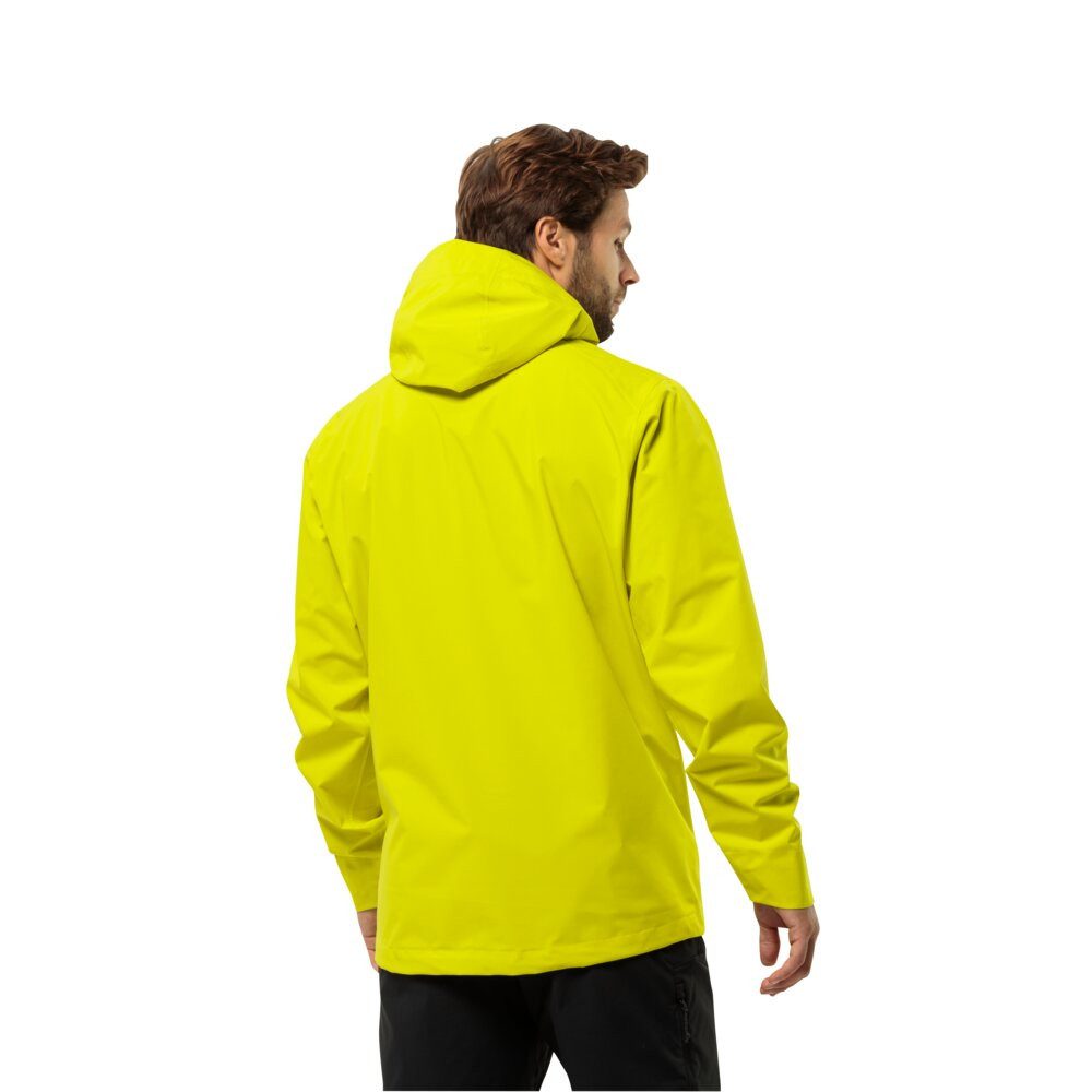 Jack Wolfskin Regenjacke Highest Peak 3-Lagen (wasserdicht, winddicht, atmungsaktiv) lemongelb