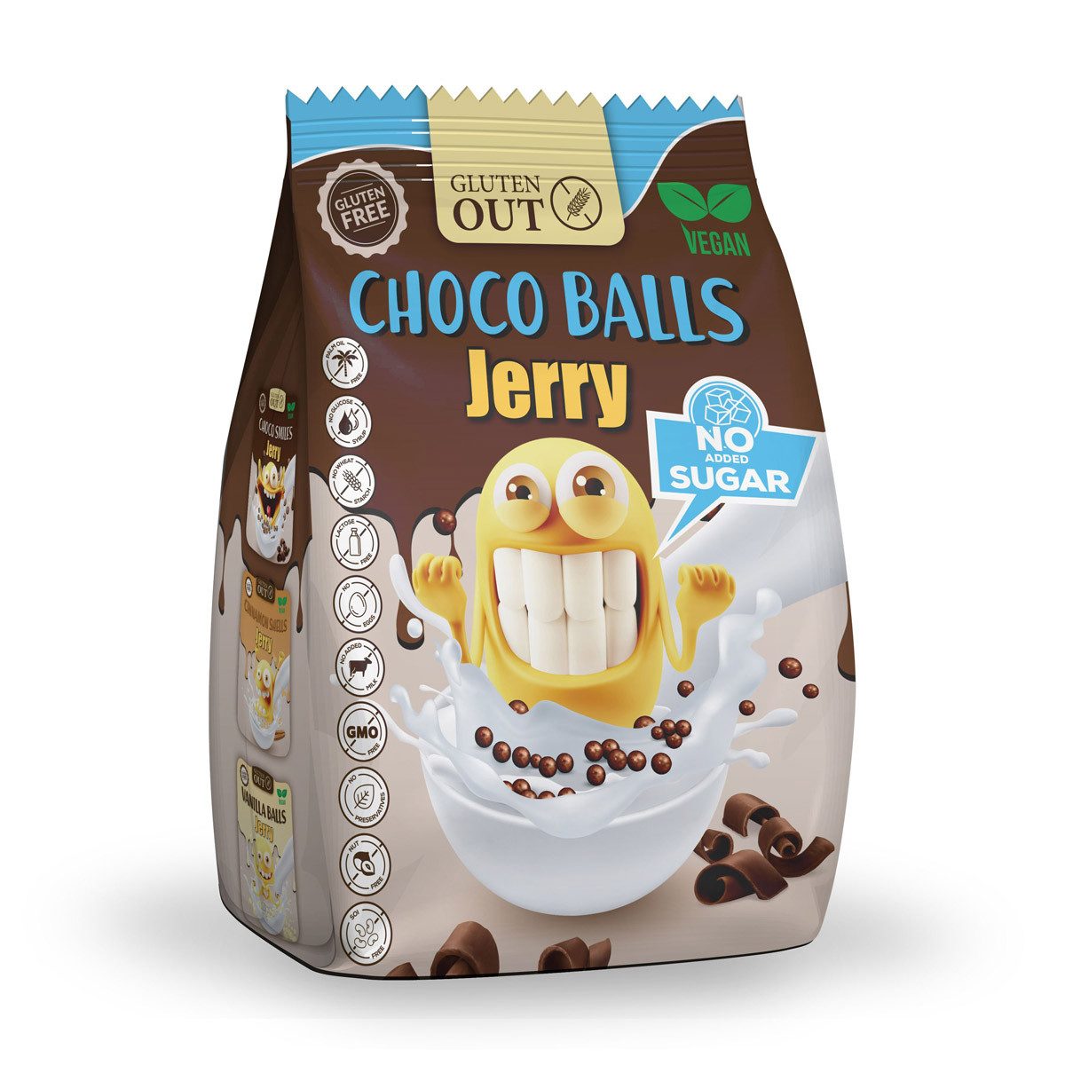 Nerano Cerealien, Nerano Choco Balls Jerry Frühstücksgetreide ohne Zucker vegan 375g