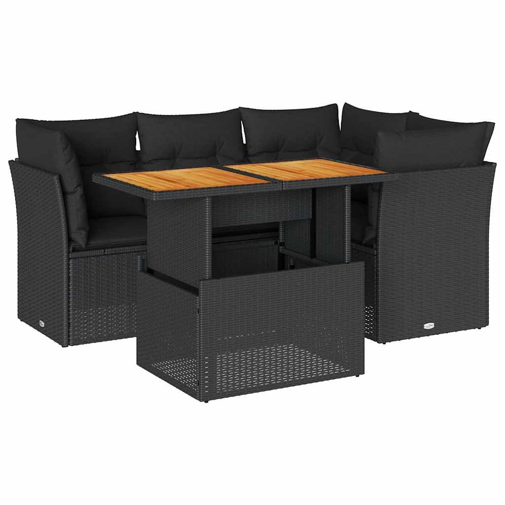 vidaXL Gartenlounge-Set 5-tlg. Garten-Sofagarnitur mit Kissen günstig online kaufen