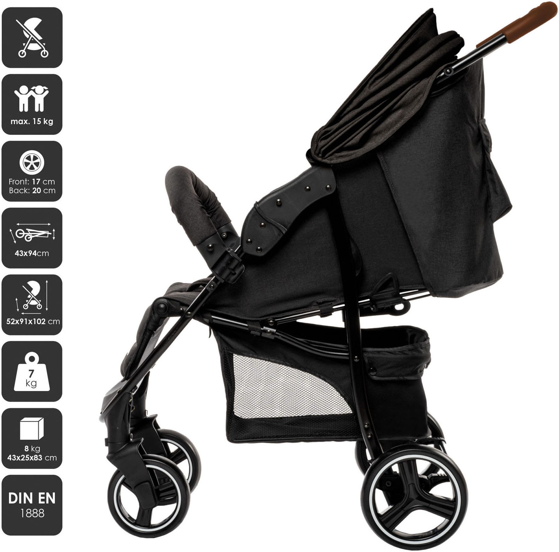 BabyGo Kinder-Buggy Basket