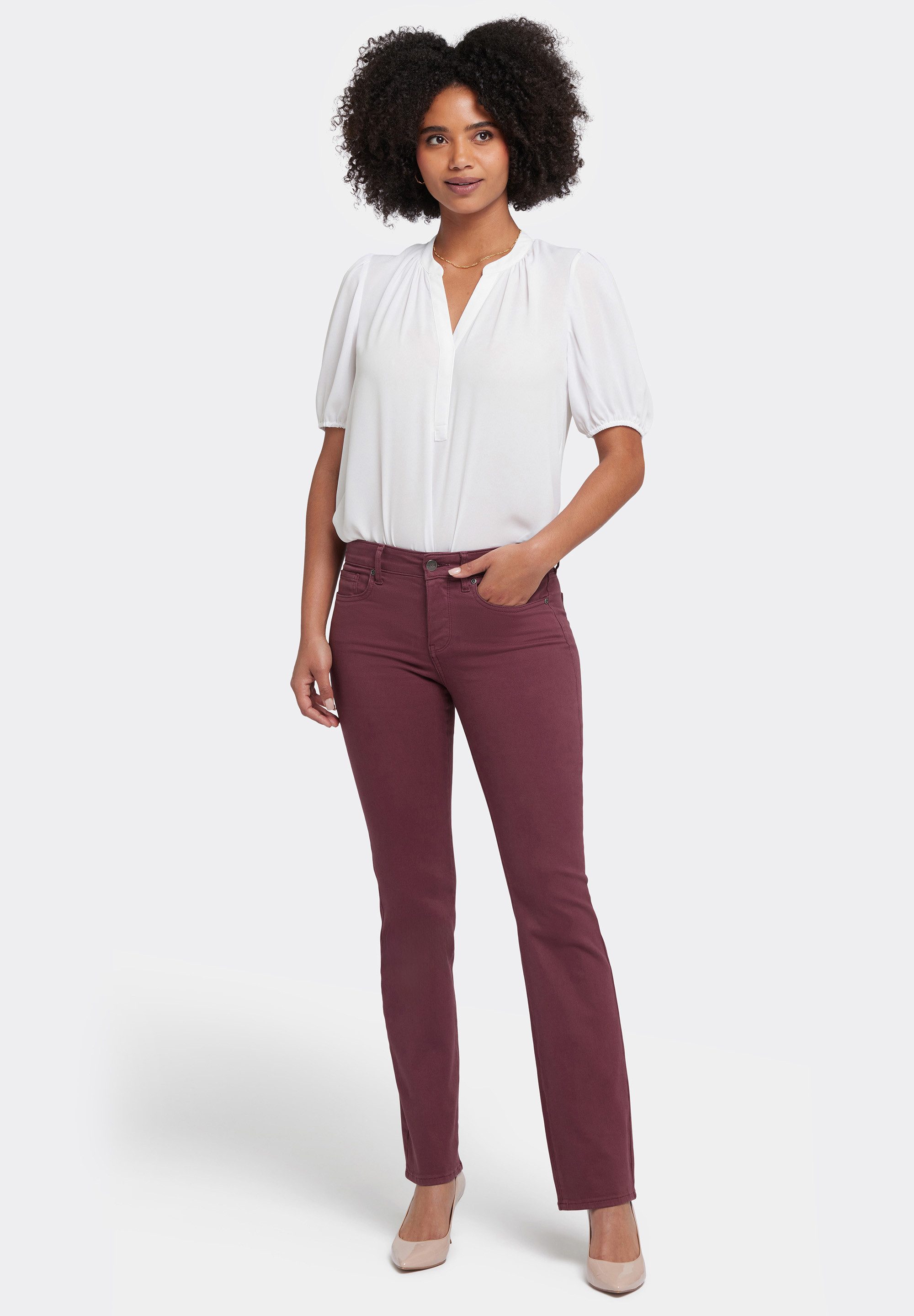 NYDJ Straight-Jeans Marilyn Straight Denim Kordhose