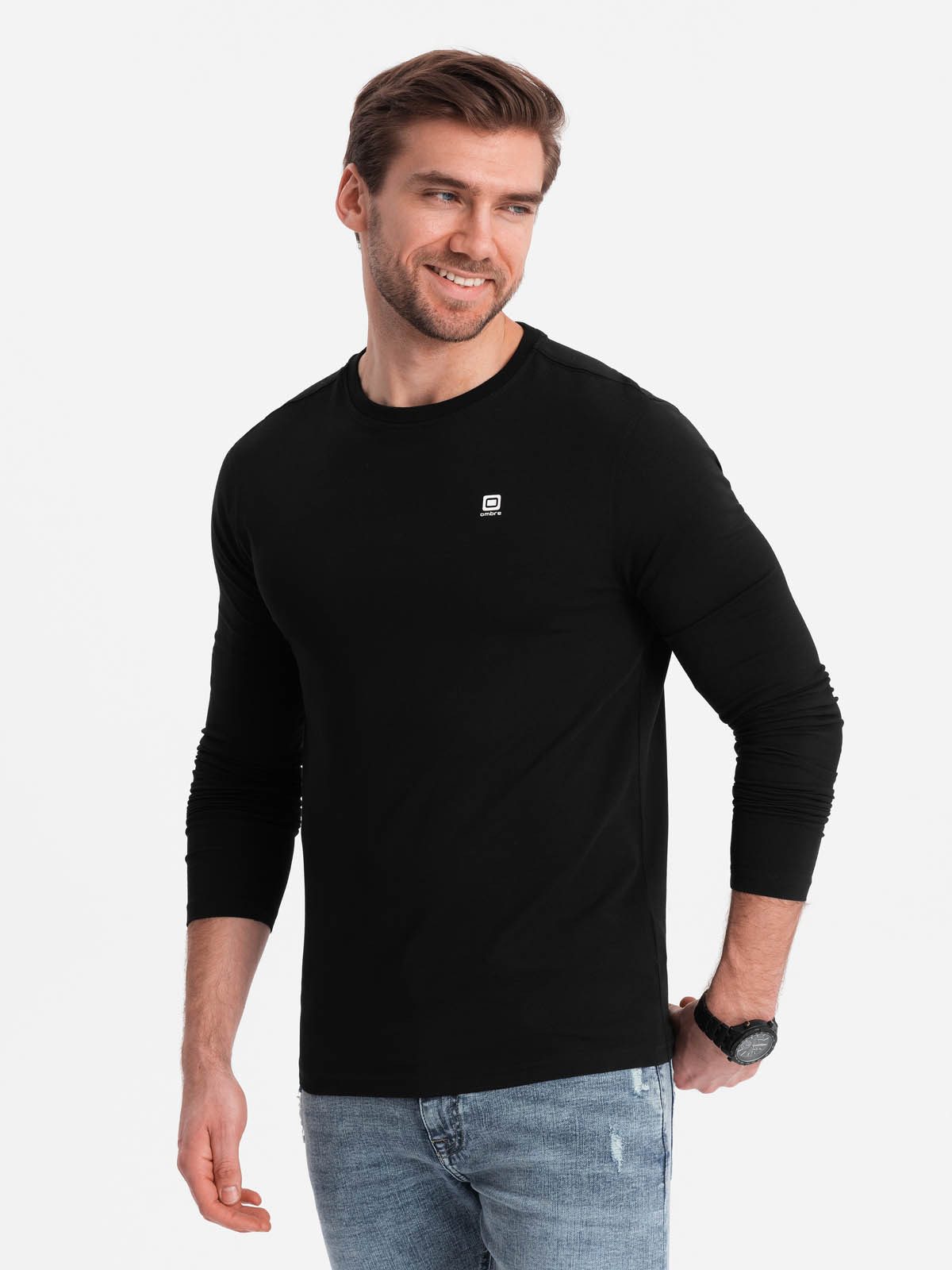 OMBRE Longsleeve Longsleeve mit Rundhalsausschnitt günstig online kaufen